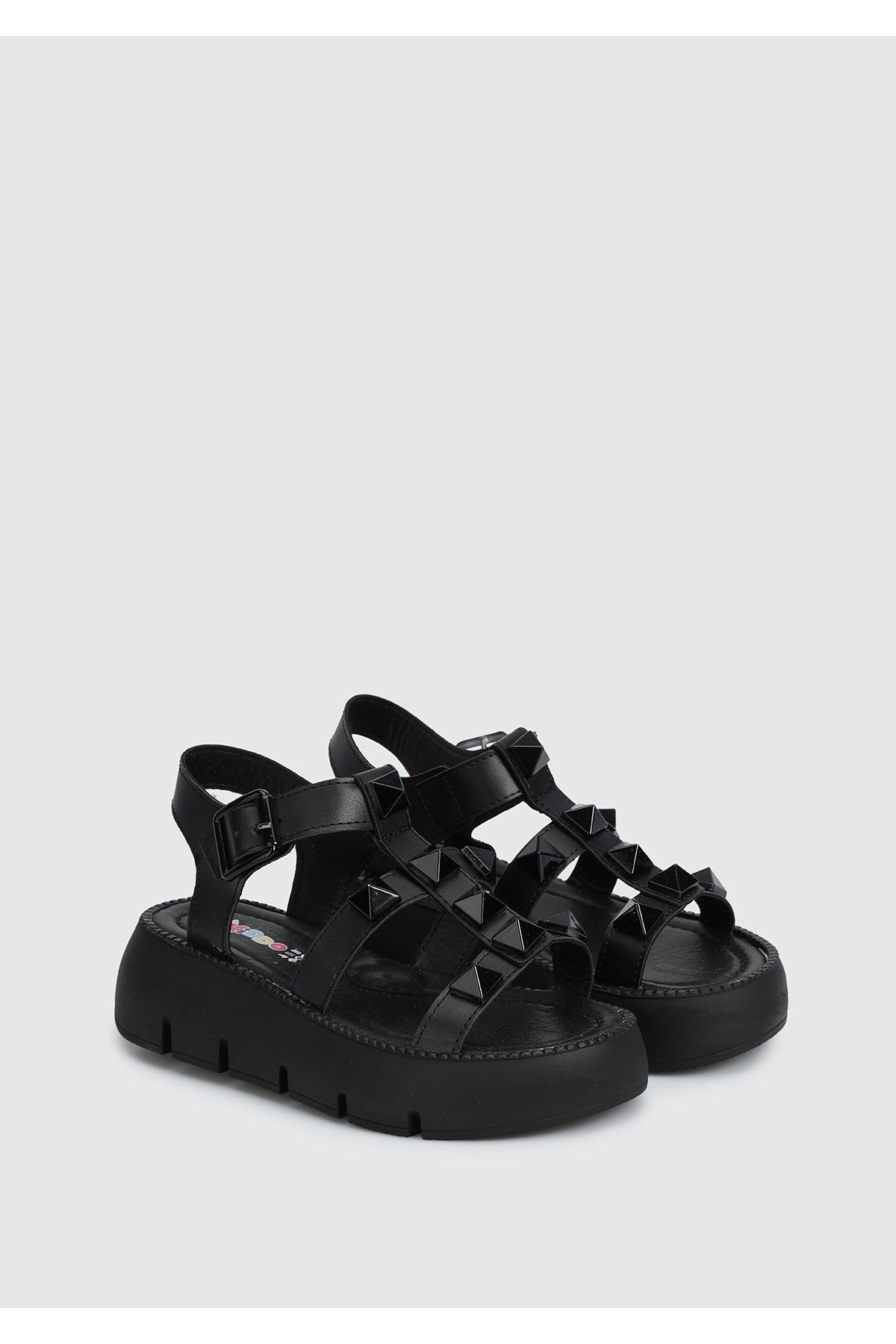 Kiddo-Girl's Black Flat Sandals 2