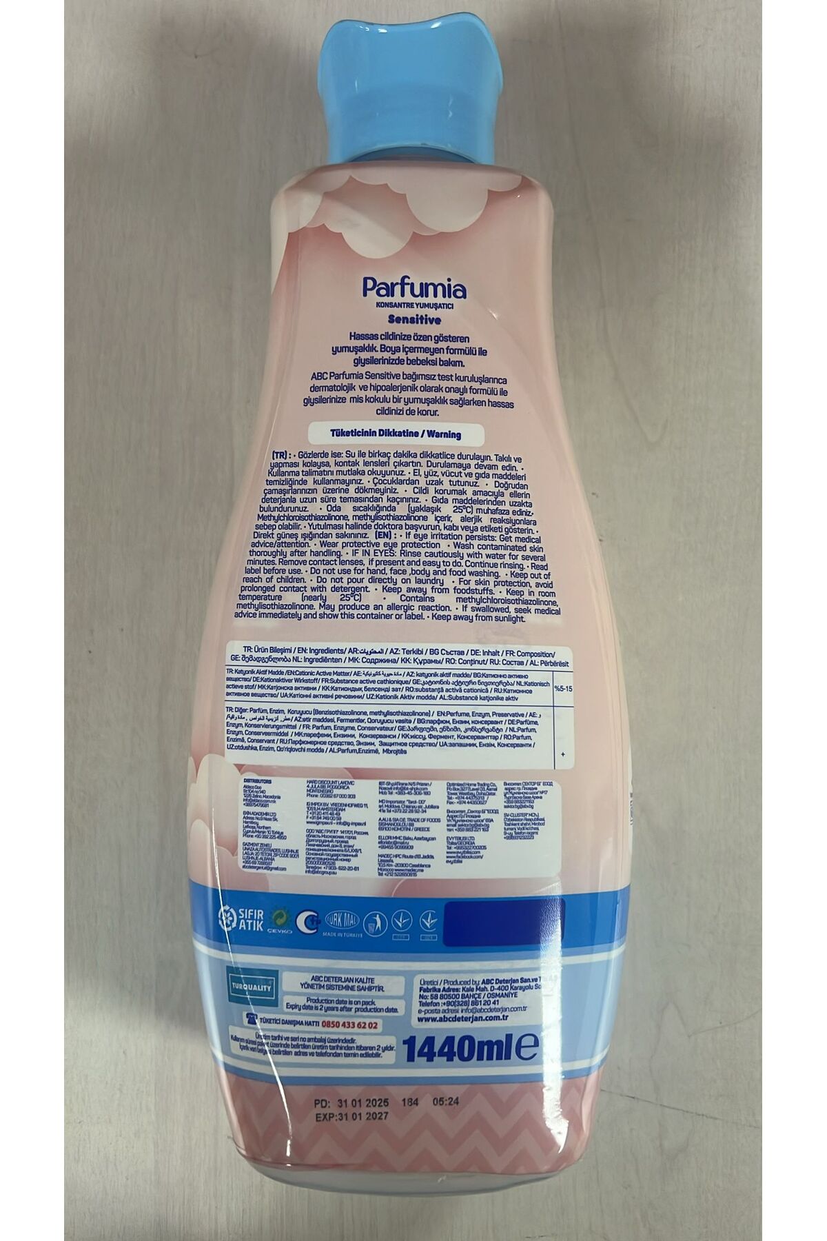 ABC Konsantre Yumuşatıcı Parfumıa Sensıtıve 1440 Ml X 1 Adet fotoğrafı 2 (önizleme)