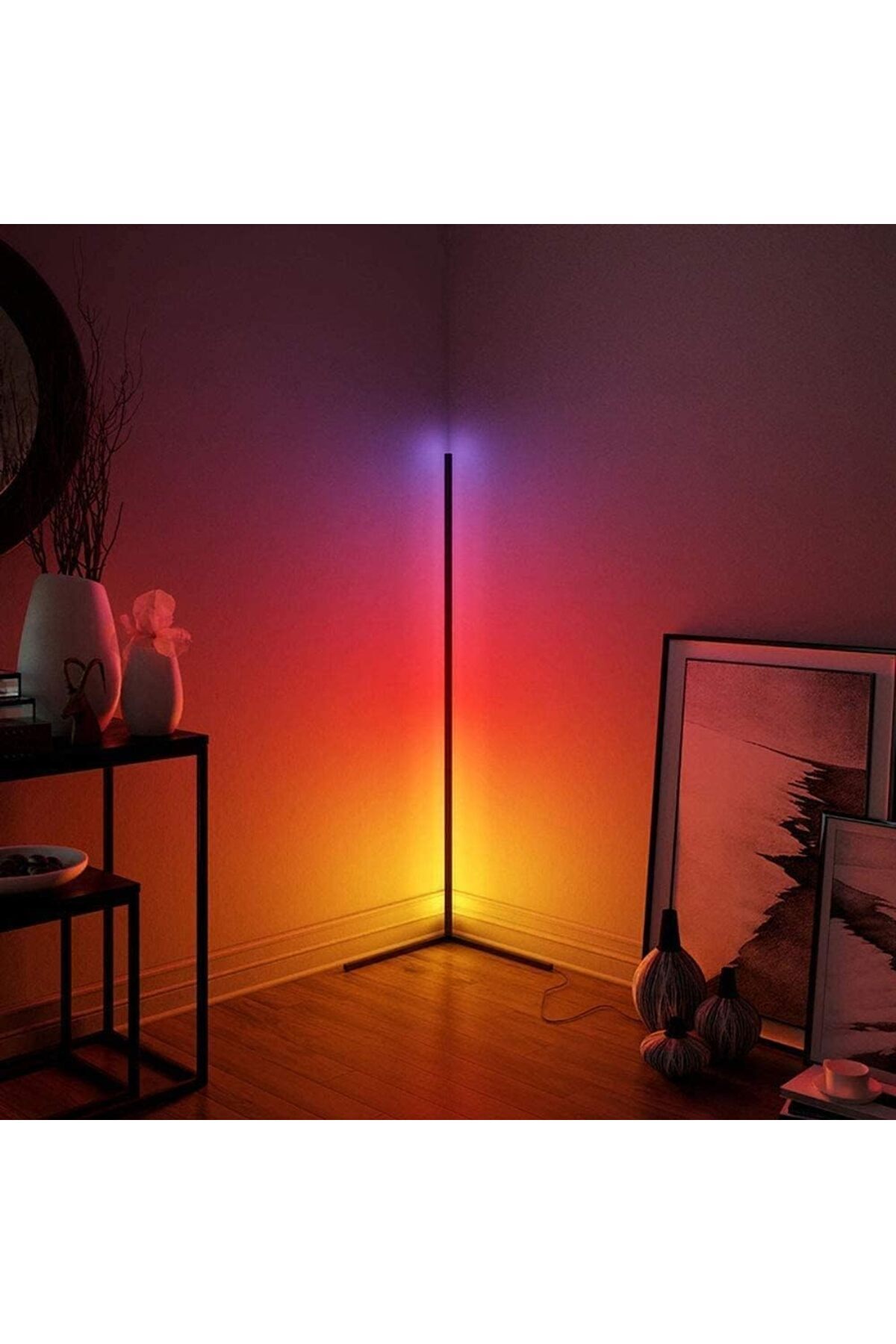 COOYA-LED RGB Floor Lamp, Dimmable, Standing Corner Lamp With Remote Control (Black) 3