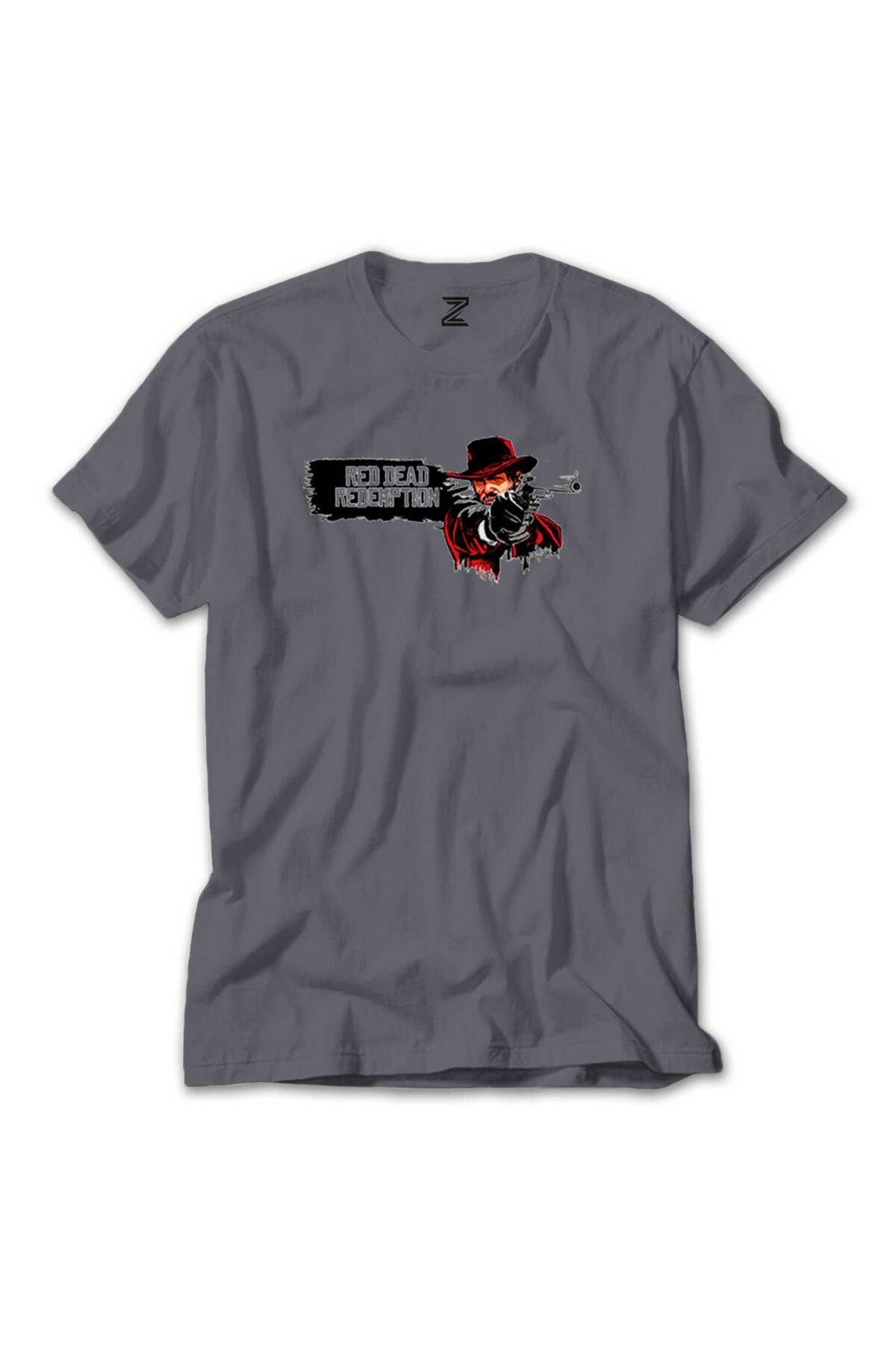 WAKHA Red Dead Redemption 2 Afiş Gri Tişört