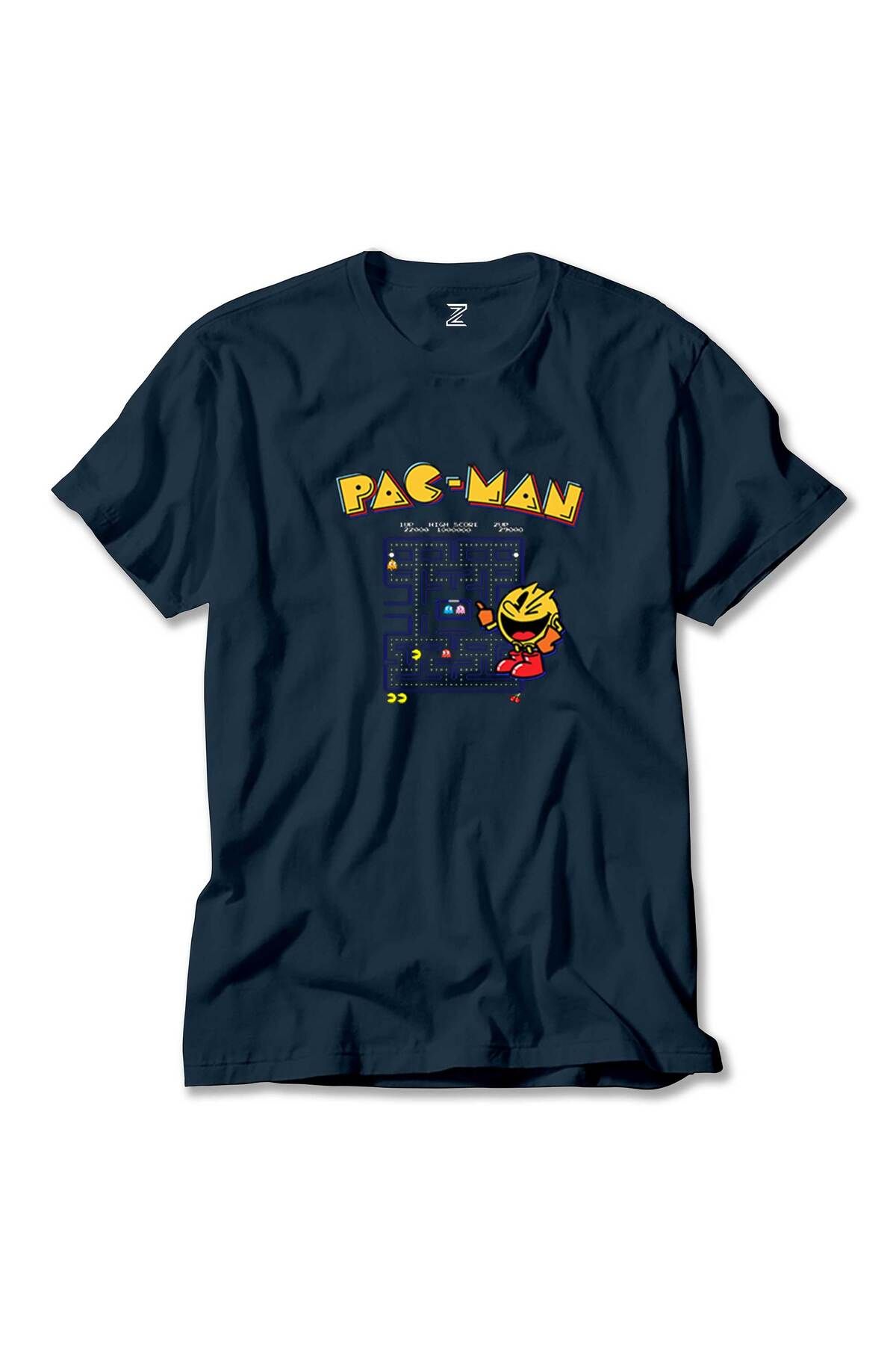 WAKHA Pac Man Eighties Lacivert Tişört