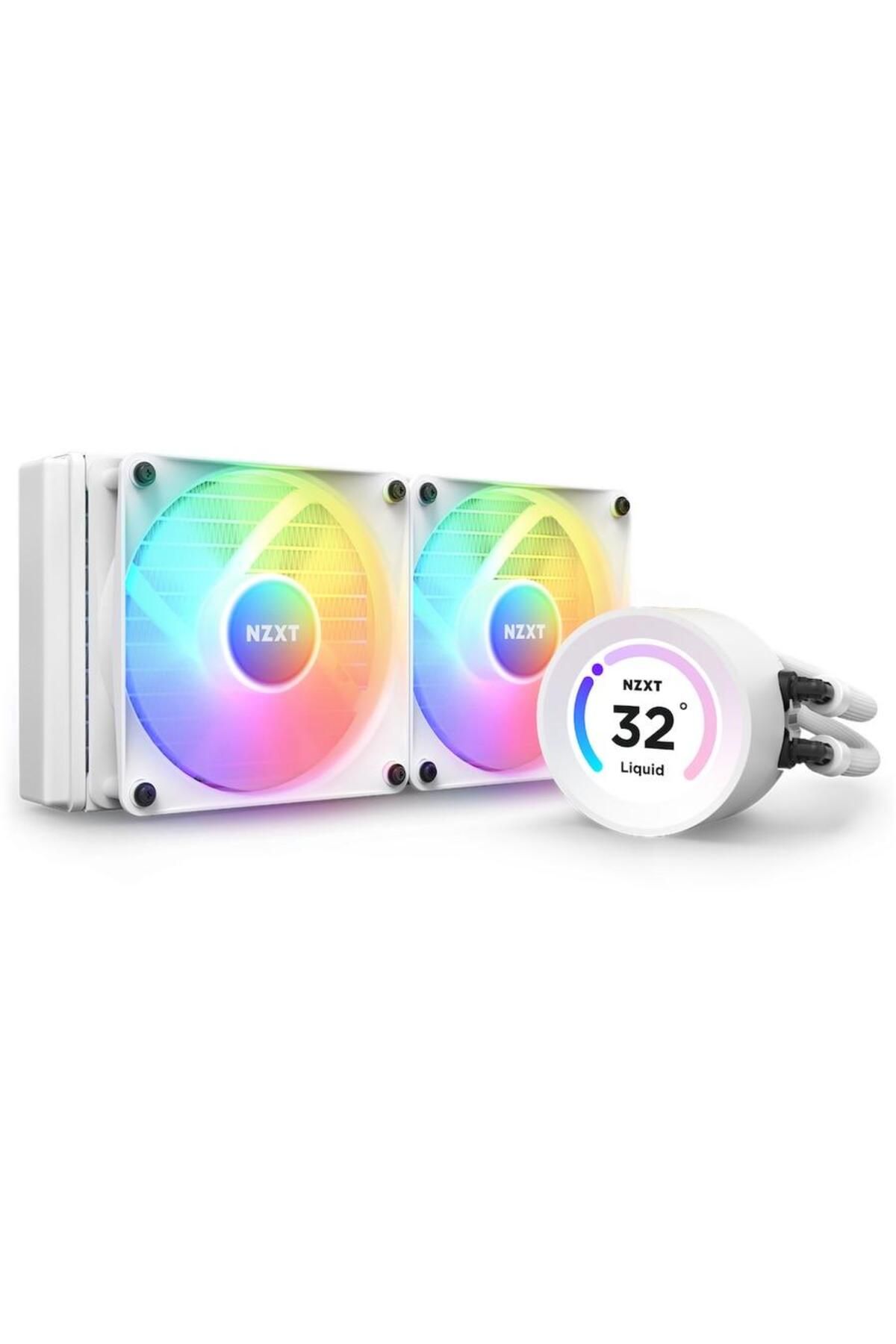 Nzxt-NZXT Kraken Elite 240 RGB CPU Cooler, pump with LCD screen, ARGB controller, white 1