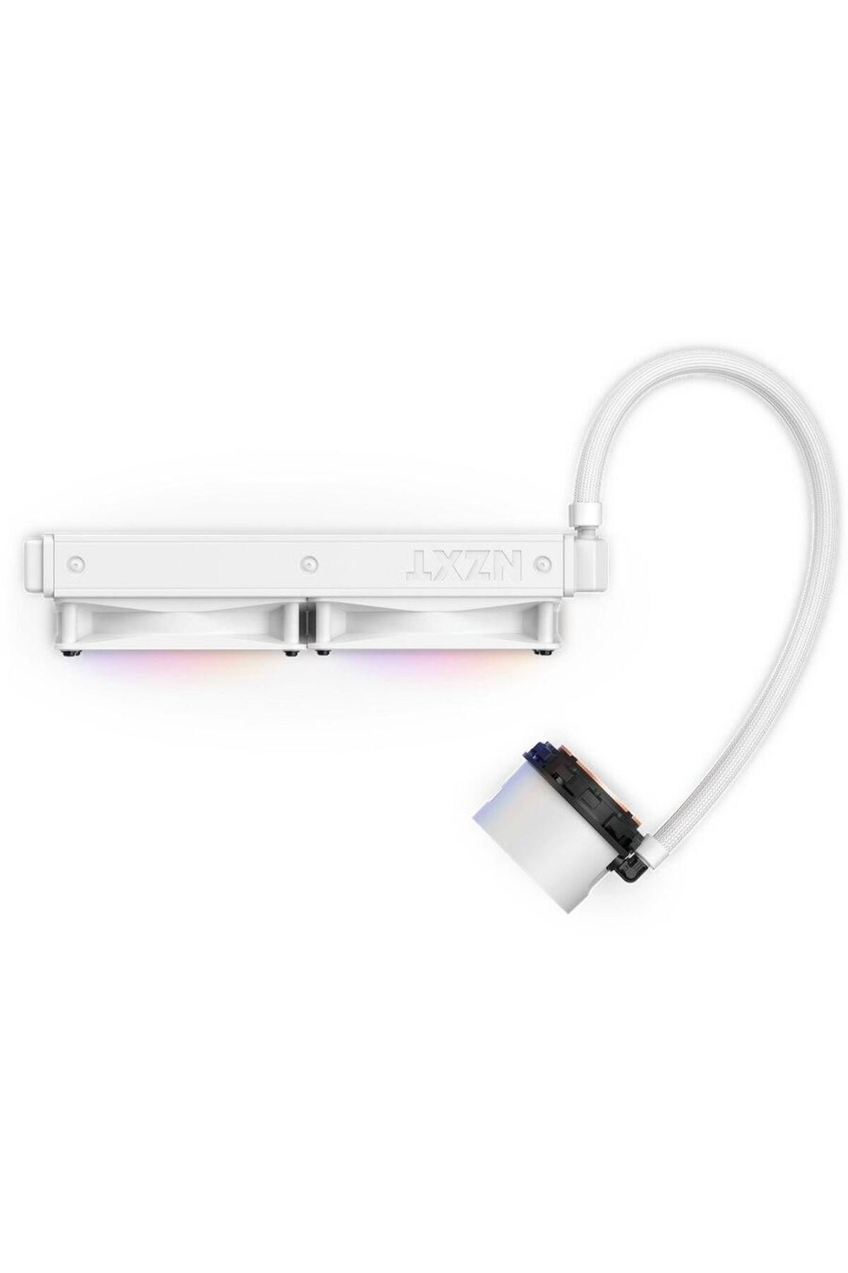 Nzxt-NZXT Kraken 240 RGB CPU Cooler, pump with LCD screen, ARGB controller, white 2