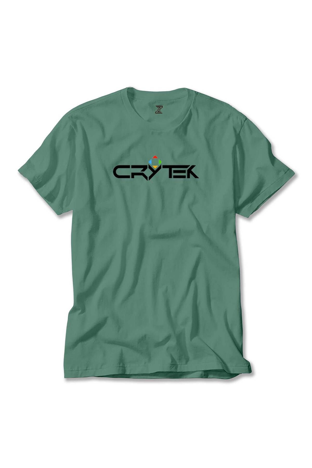WAKHA Crysis Triangle Text Yeşil Tişört