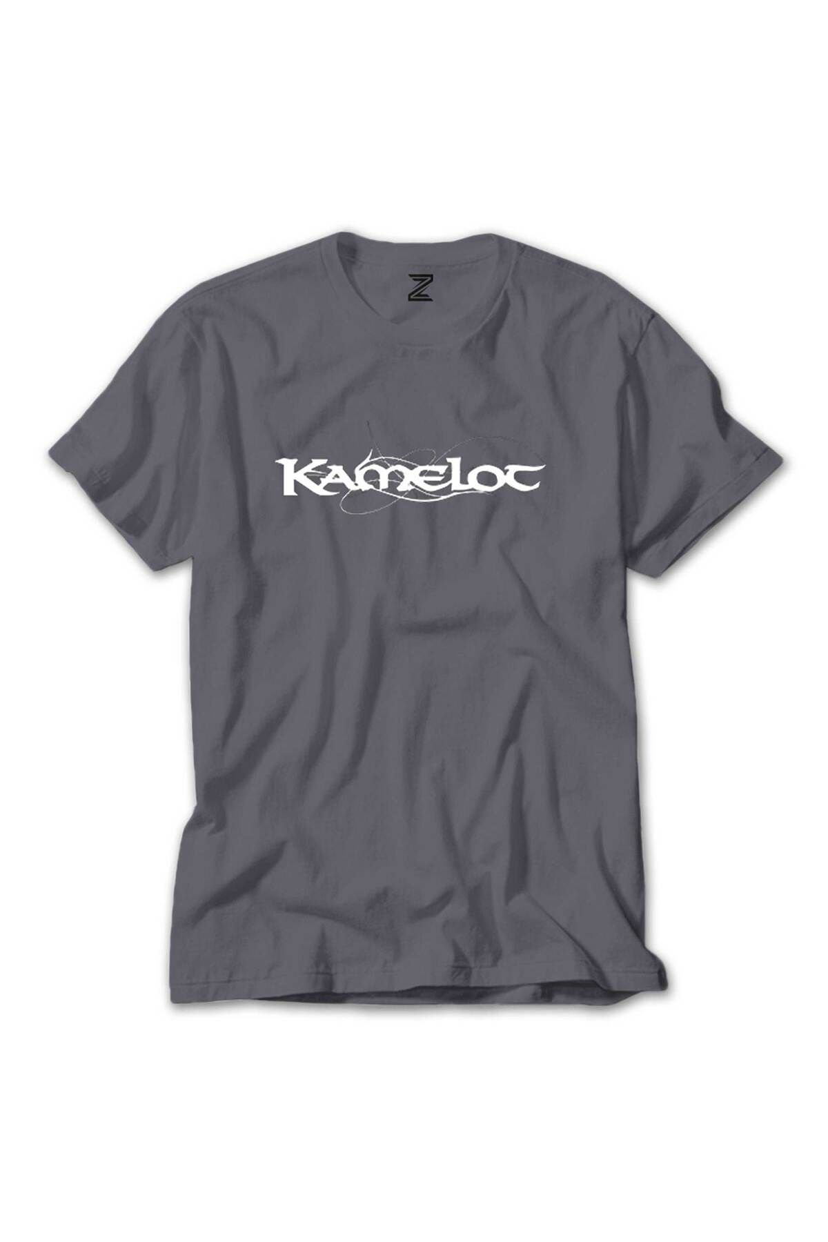 WAKHA Kamelot Yazı Gri Tişört