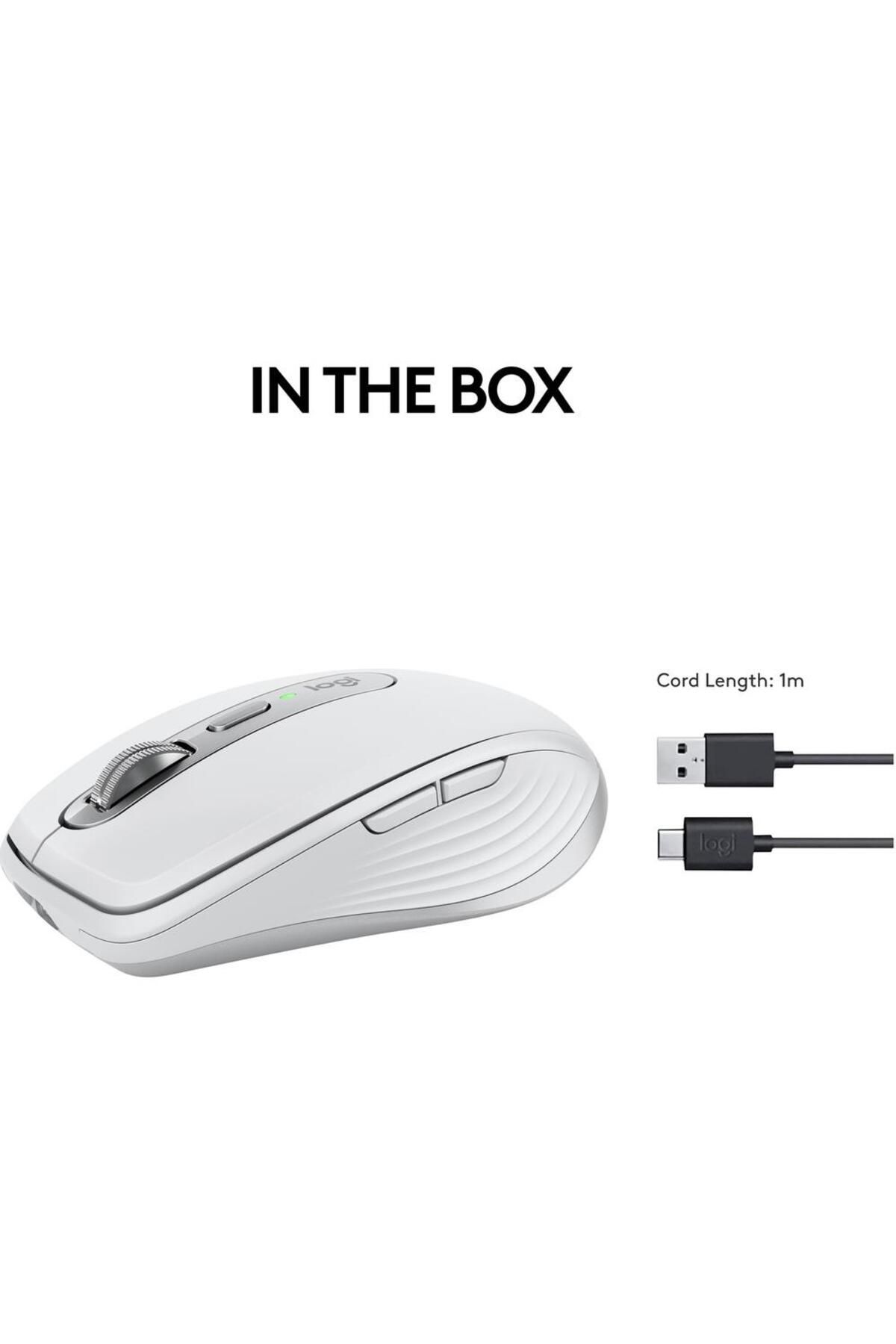 logitech-Mouse Wireless Logitech MX Anywhere 3S, 2.4GHz&Bluetooth, Silent, Scroll MagSpeed, Multidevice 8
