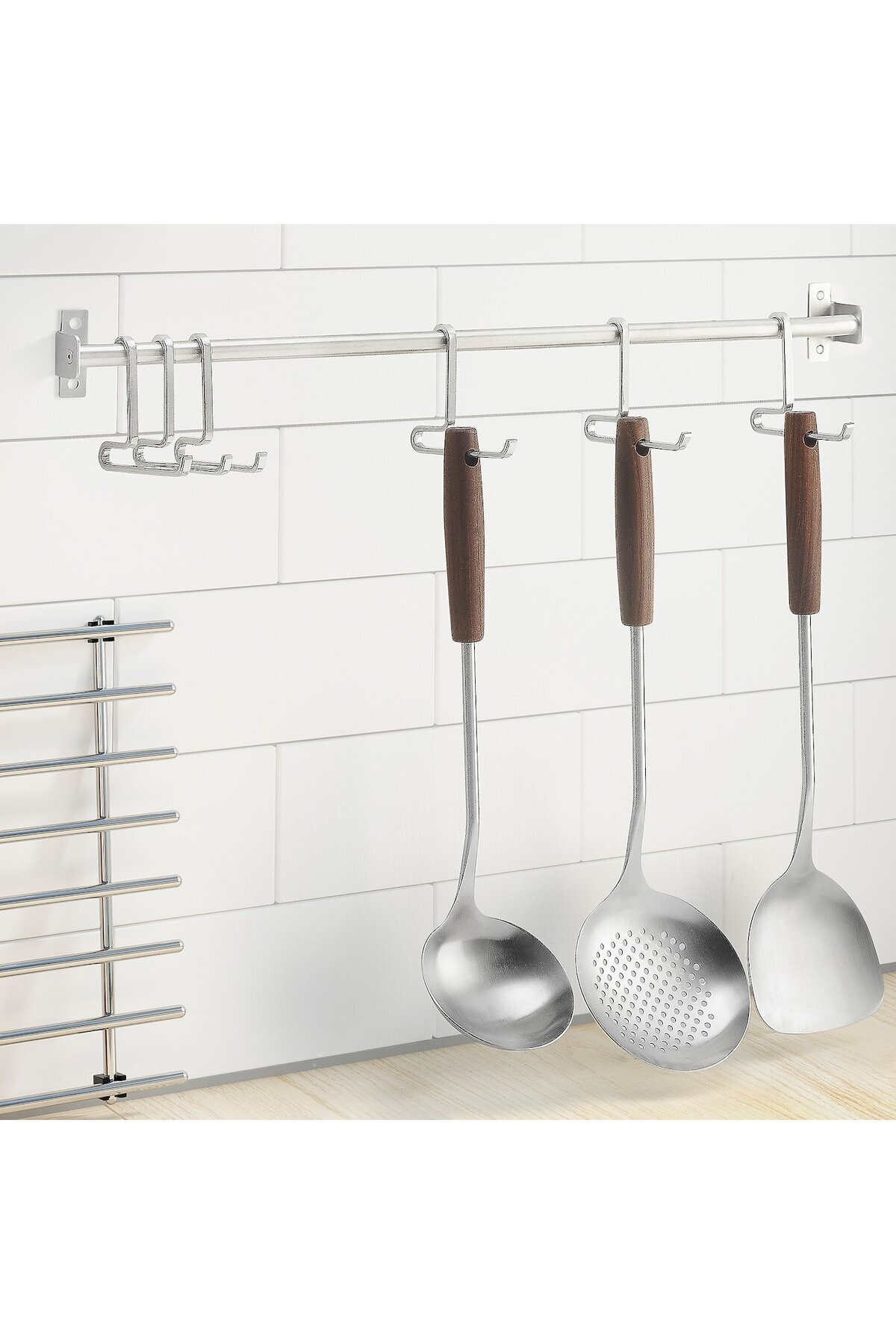 IKEA-SLITSTARK Skimmer, stainless steel/walnut 5