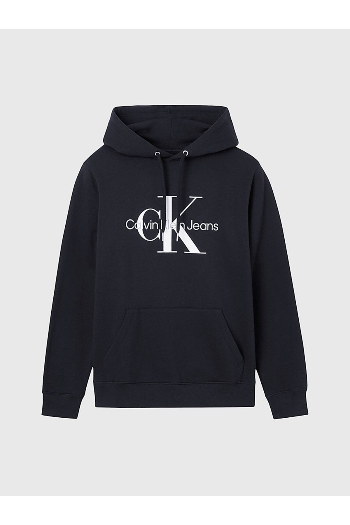 Calvin Klein-J30j320934-beh Core Monogram Pánska mikina s kapucňou Crew Neck Regular Fit Plain Black 5