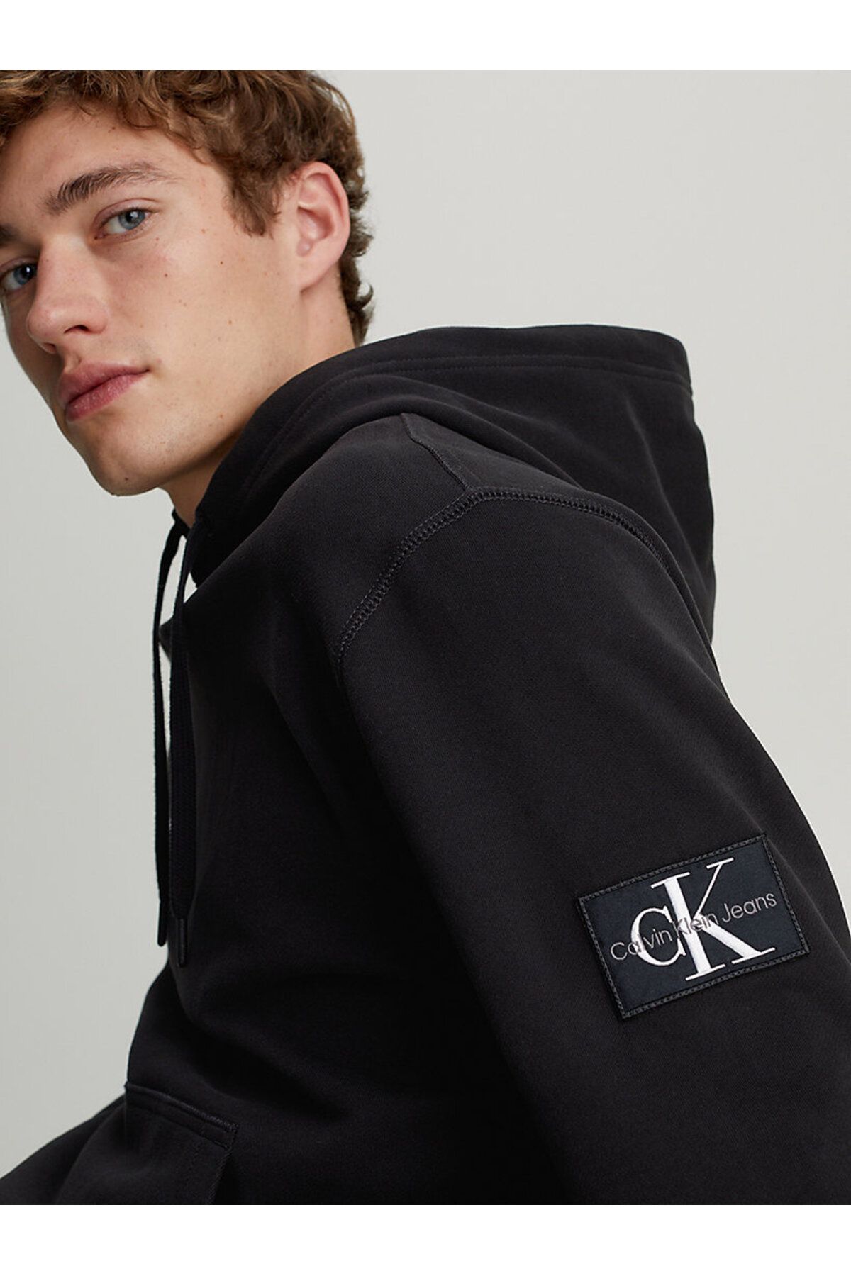 سویشرت مشکی مردانه پیراهن با کلاه دار سیاه Calvin Klein
