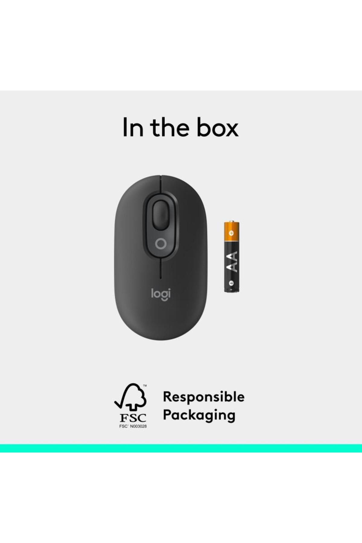 logitech-Mouse Wireless Logitech POP, Bluetooth, 4000 DPI (Negru) 6