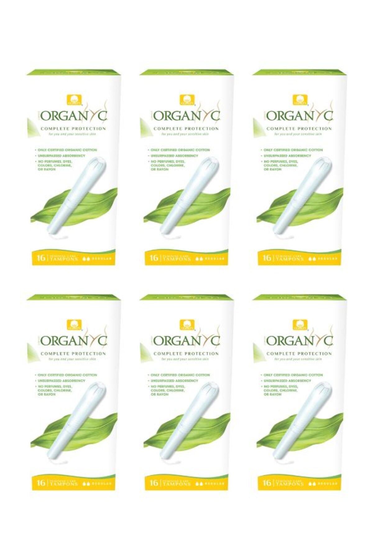 Organyc-Tampons - Cardboard Applicator, Regular Flow, 6 Pack (total 96 Count) 1