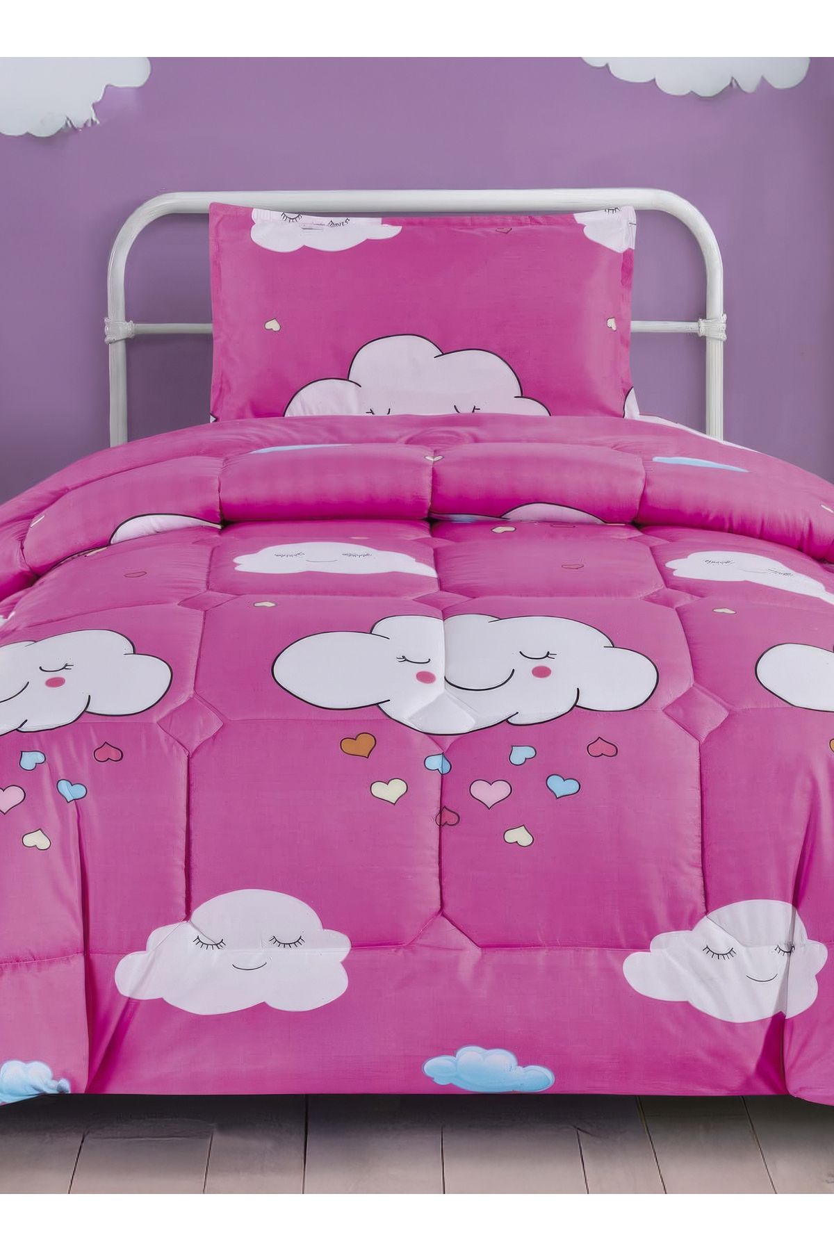 Generic-3 Piece Single Crib Bedding Set, Lightweight Comforter, Suitable for All Seasons G2 3