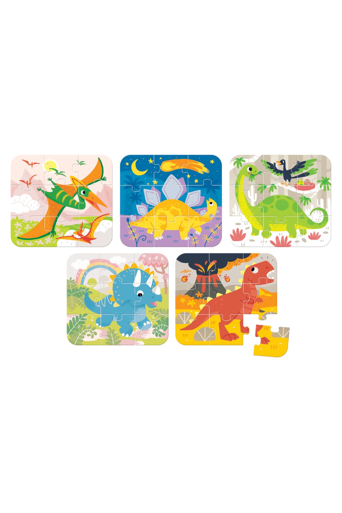 banana-Joc memorie tip puzzle Banana Panda, On the Go Puzzle Dinosauri, 5 puzzle-uri 9 piese 2