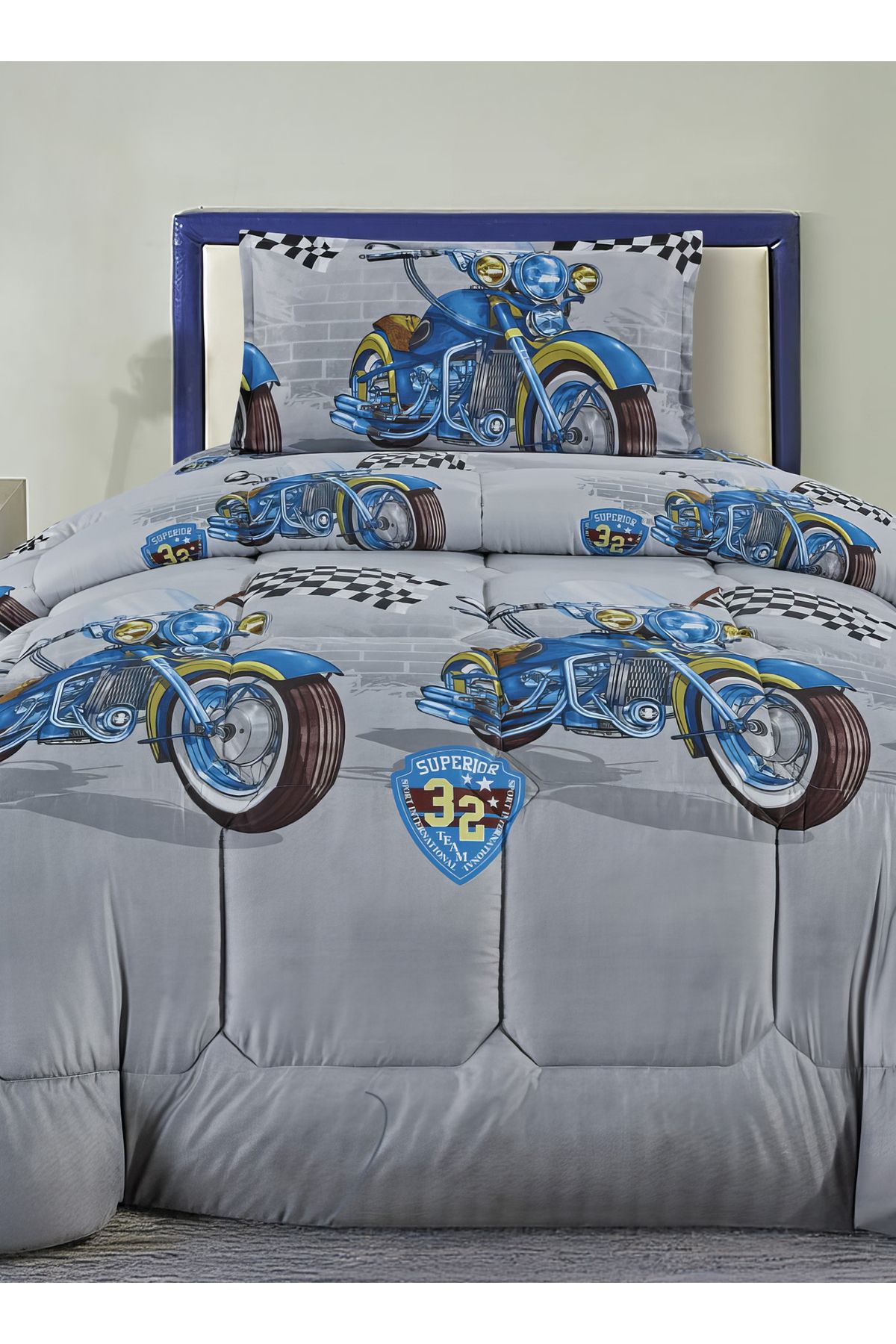 Generic-3 Piece Single Crib Bedding Set, Lightweight Comforter, Suitable for All Seasons G2 3