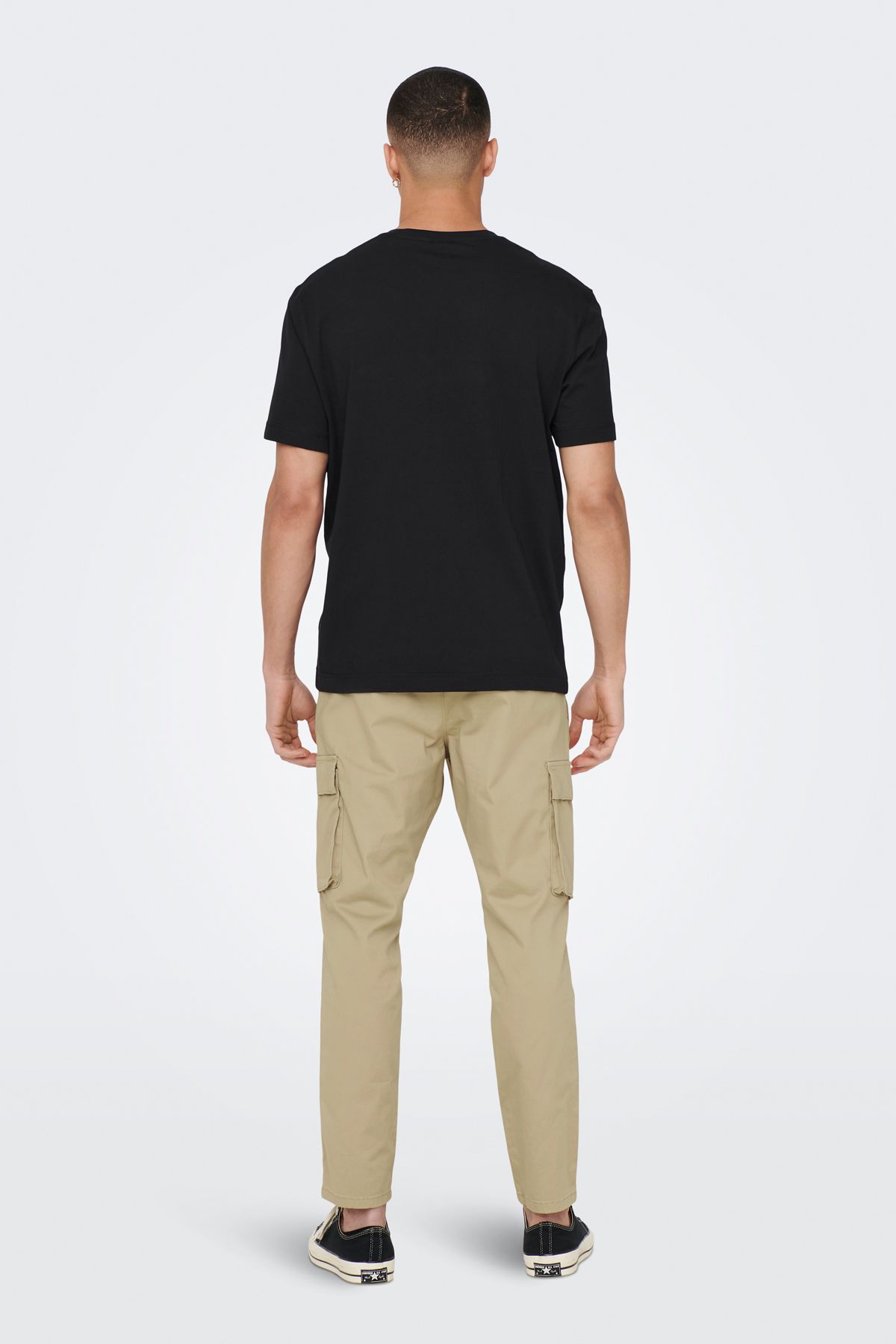 Only & Sons-Onsmax Life Ss Stitch Tee Noos Men's Black T-Shirt - 22025208 4