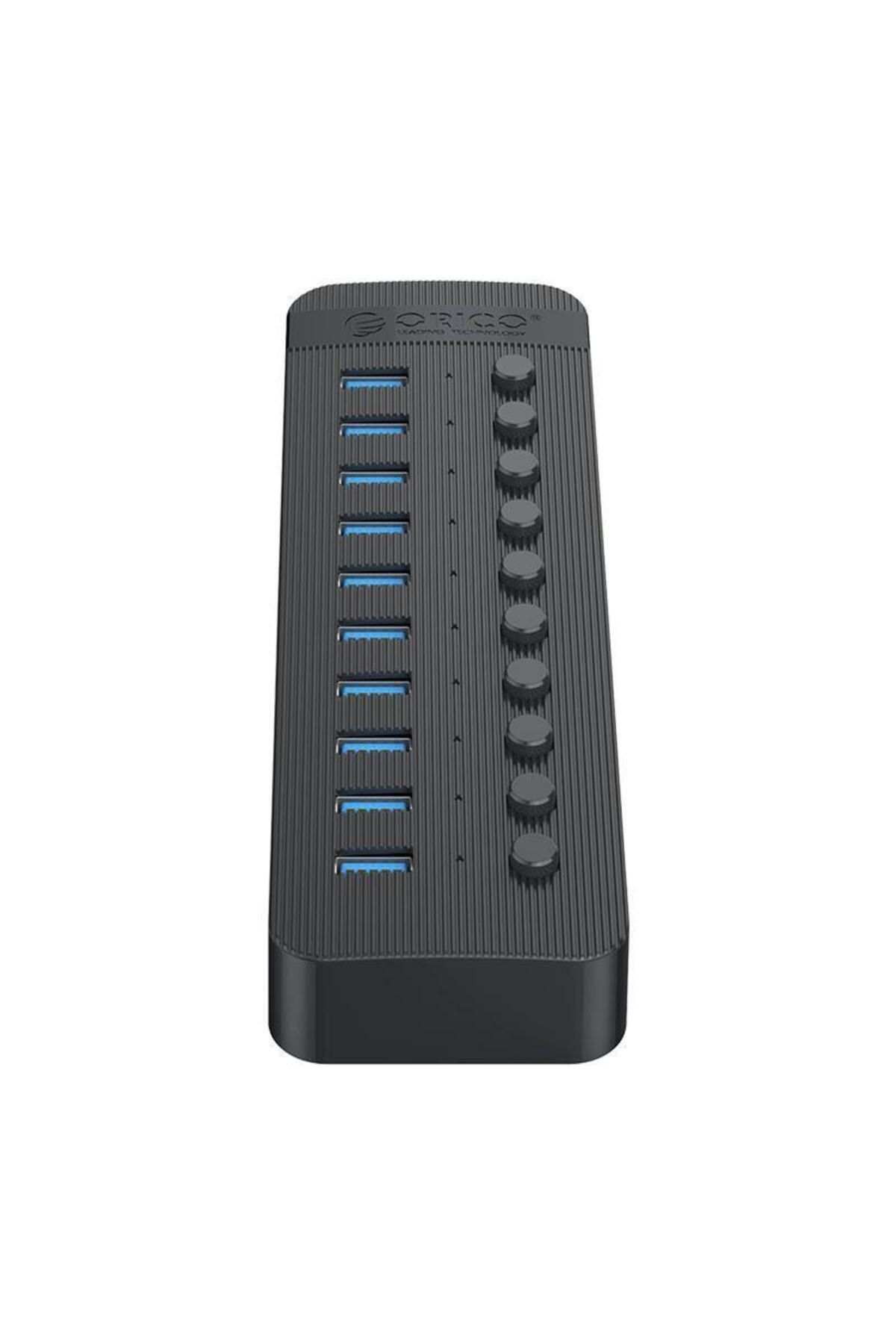 Orico-HUB USB Orico CT2U3-10AB, 10 x USB 3.0 (Negru) 3