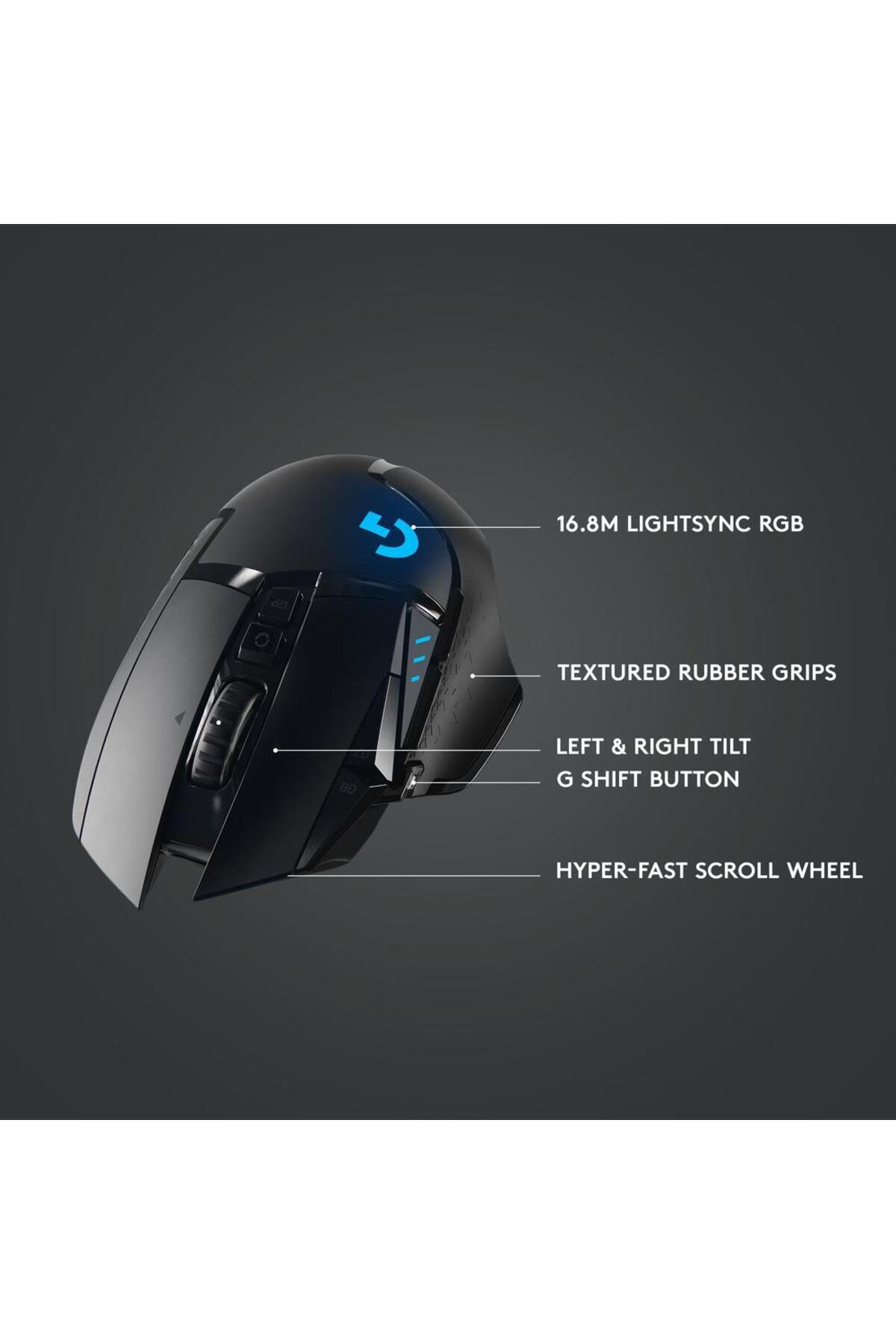 logitech-Mouse Gaming Wireless Logitech G502 LightSpeed Hero, 16000 DPI (Negru) 8