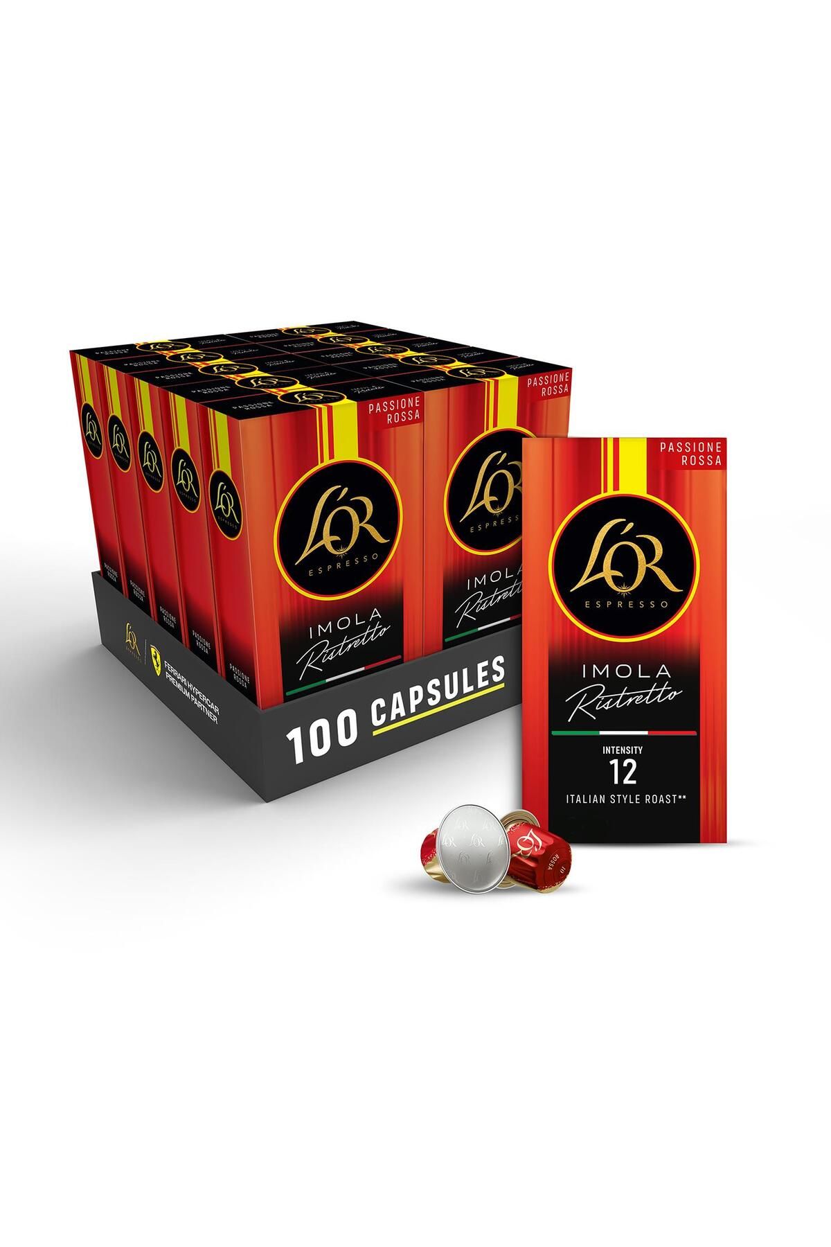 L'OR Imola Ristretto Nespresso Uyumlu Alüminyum Kapsül Kahve 100 Kapsül