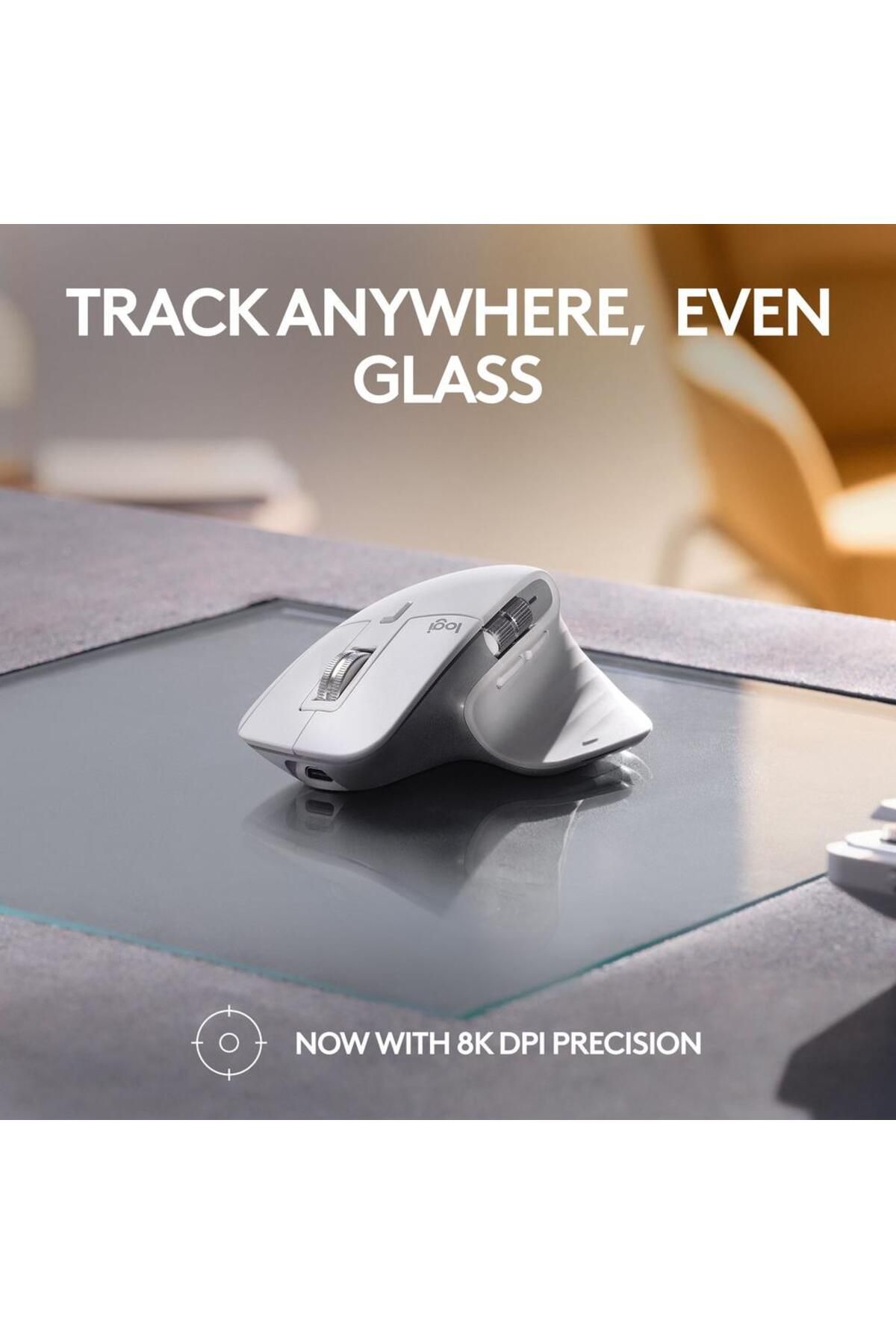 logitech-Mouse fără fir Logitech MX Master 3S pentru Mac, Bluetooth, 8000 dpi (Gri) 7