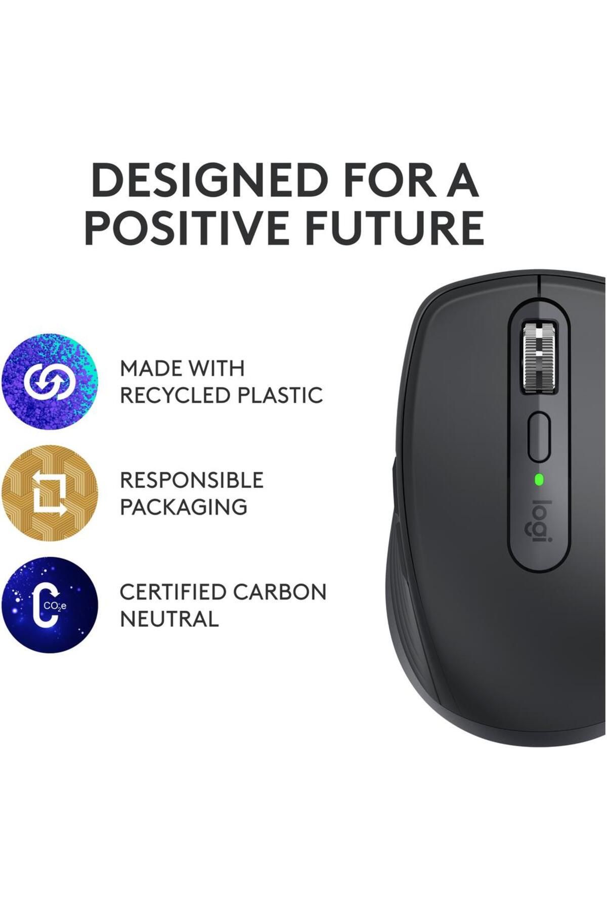 logitech-Mouse wireless Logitech MX Anywhere 3S, 2.4GHz&Bluetooth, Silent, Scroll MagSpeed, Multidevice 5