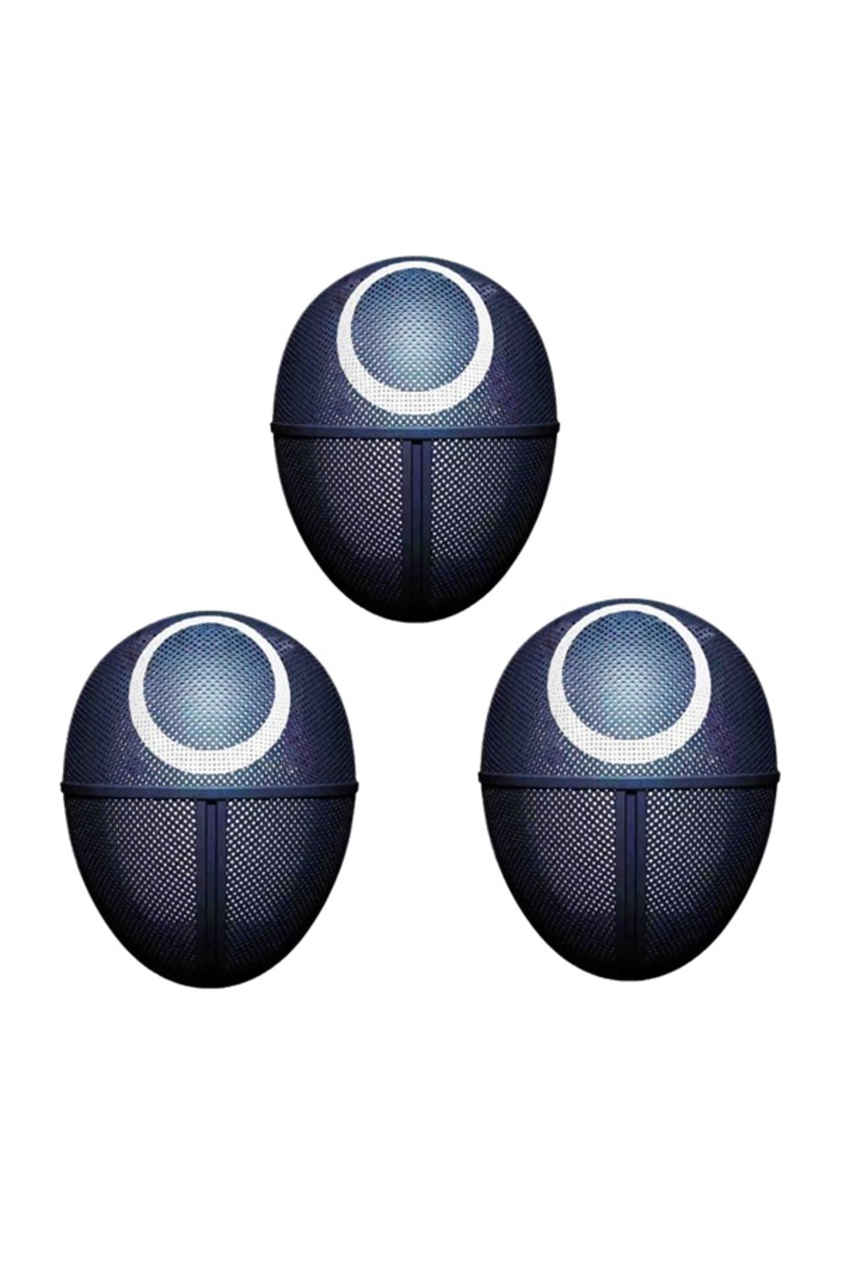 Depox-Set Of Three Carnival Masks, Squid Game, Circle, Black 1