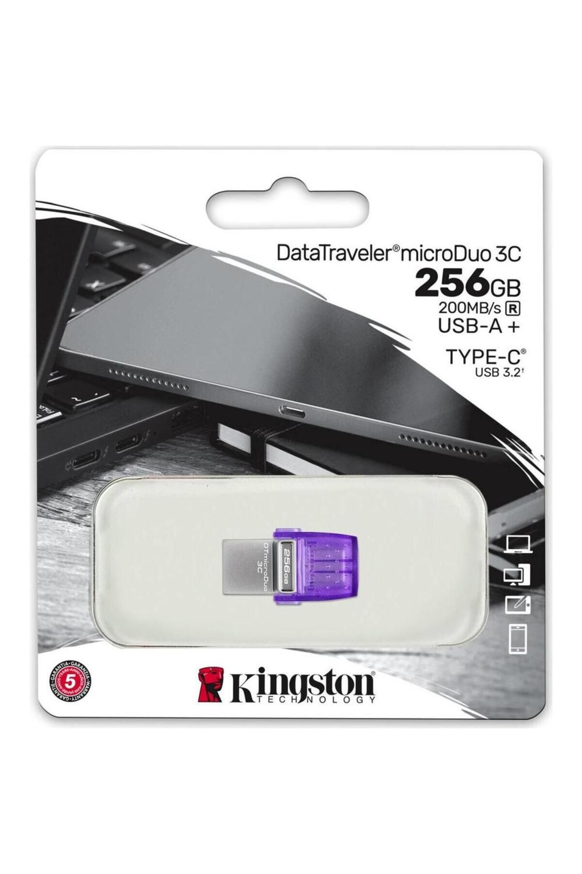 Kingston-Memorie USB Kingston DataTraveler microDuo 3C G3, 256 GB, USB-C/ USB-A 3.0 5