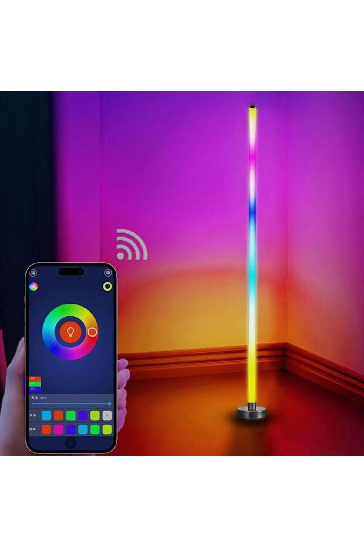 COOYA-Smart RGB Floor Lamp, With App and Remote Control, 1000 Dimmable Modes, Music Sync, USB Powered 5