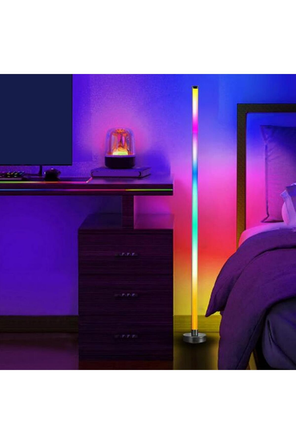 COOYA-Smart RGB Floor Lamp, With App and Remote Control, 1000 Dimmable Modes, Music Sync, USB Powered 3