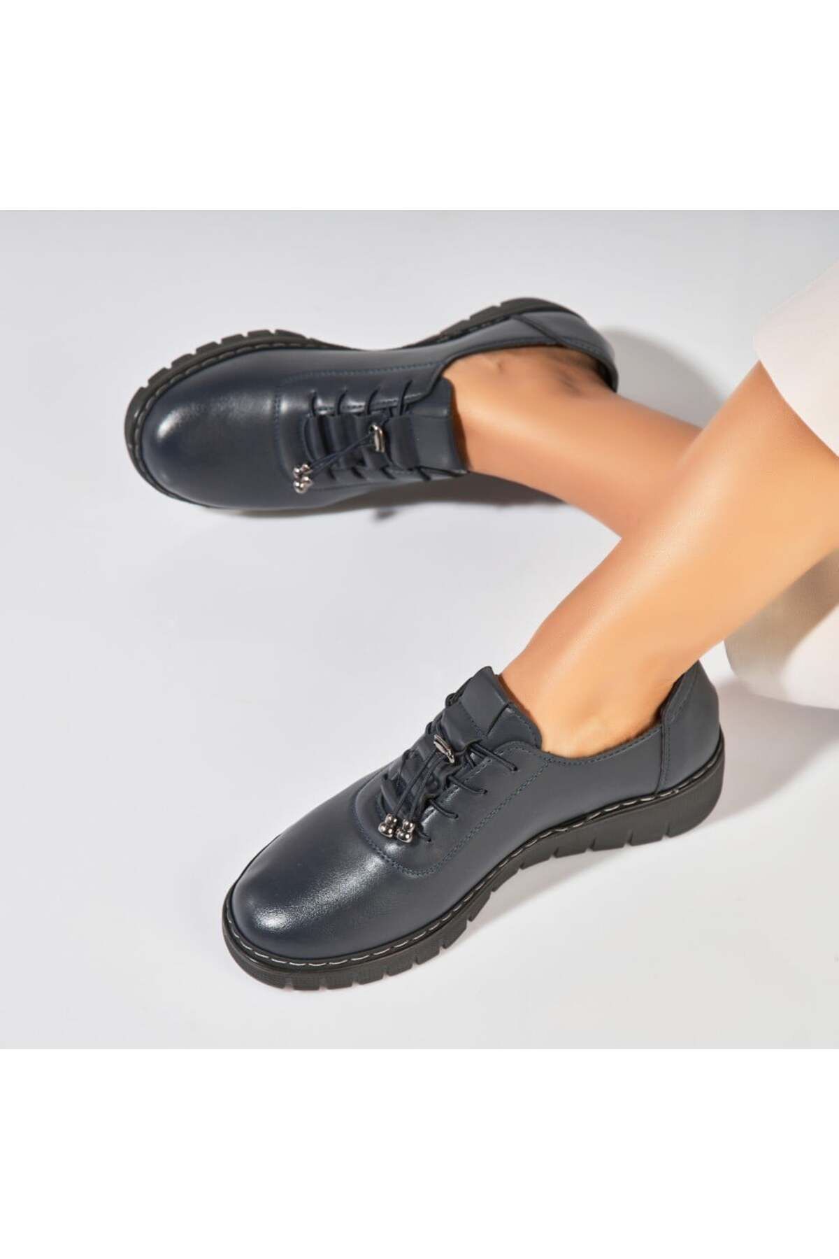 Joana-Women's Casual Blue Shoes Made of Eco-Leather Ettel 3