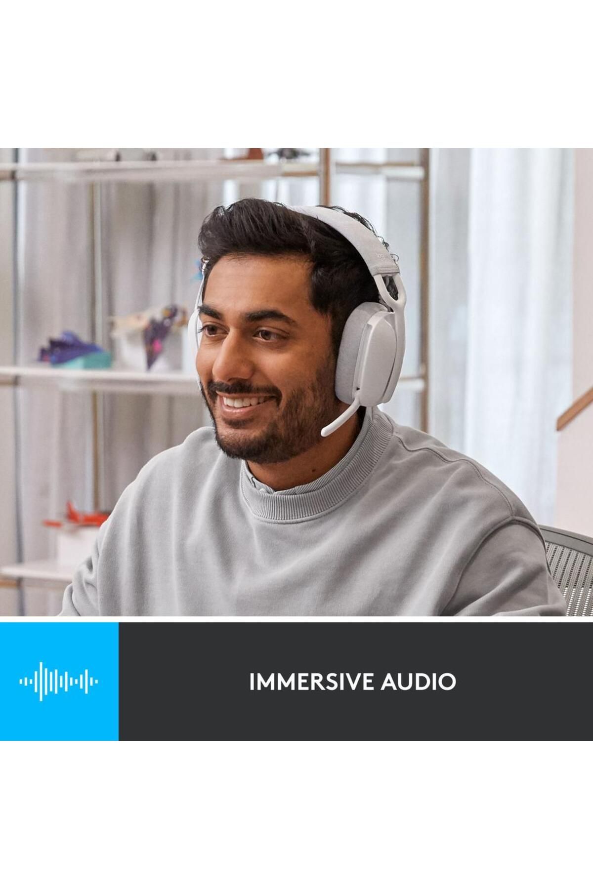 logitech-Casca Office/Call Center Logitech Zone Vibe 100, Microfon, Bluetooth 5.2, Noise-canceling (Alb) 9