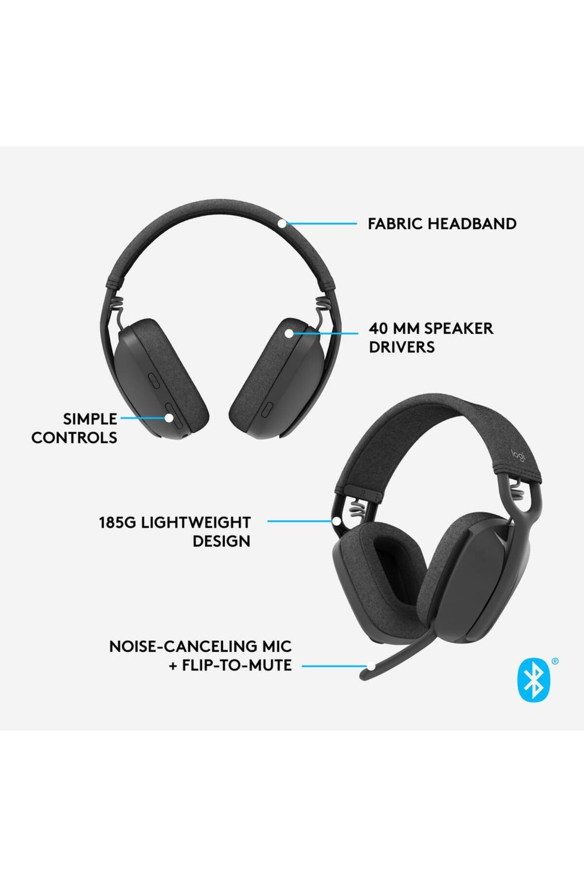 logitech-Casca Office/Call Center Logitech Zone Vibe 100, Microfon, Bluetooth 5.2, Anulare zgomot (Negru) 11