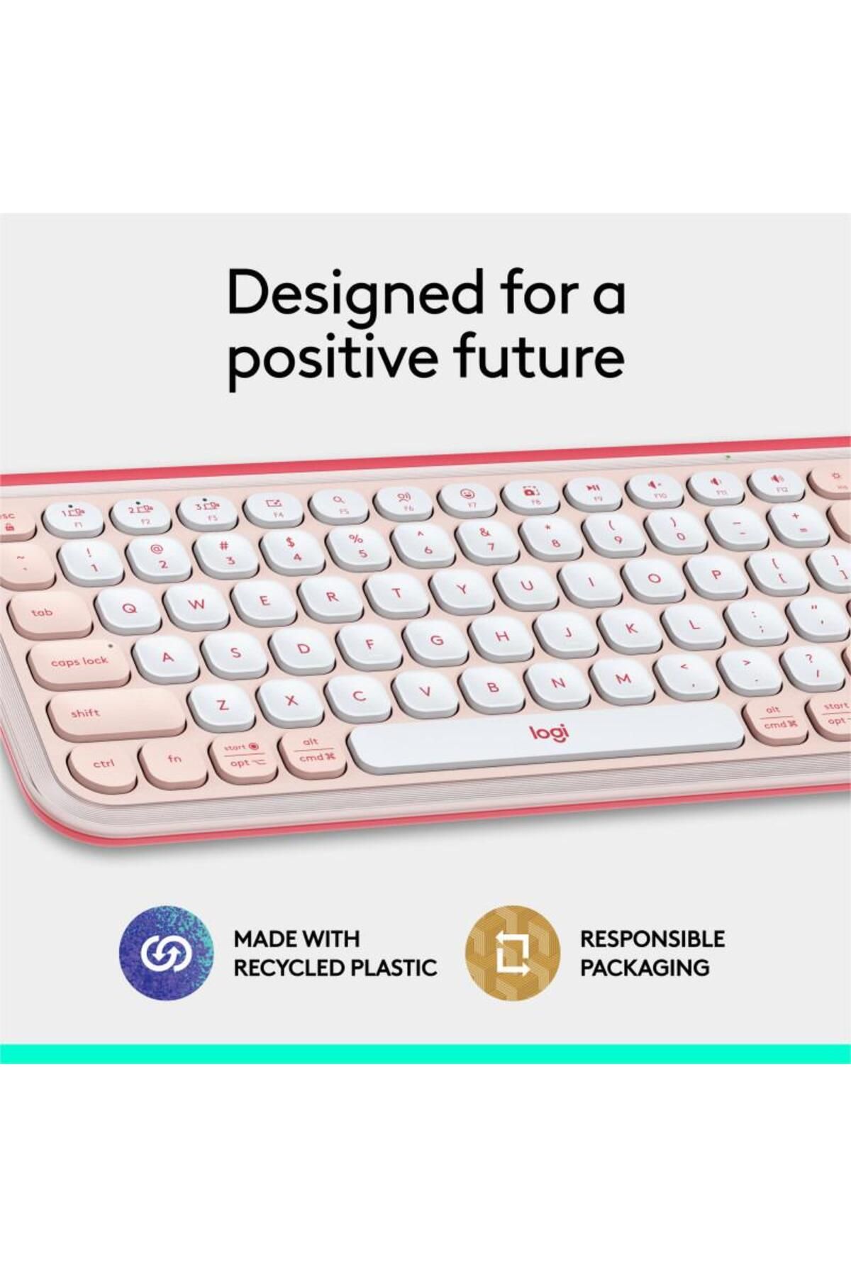 logitech-Tastatura Logitech Pop Icon Keys, Bluetooth, Layout US (Roz) 8