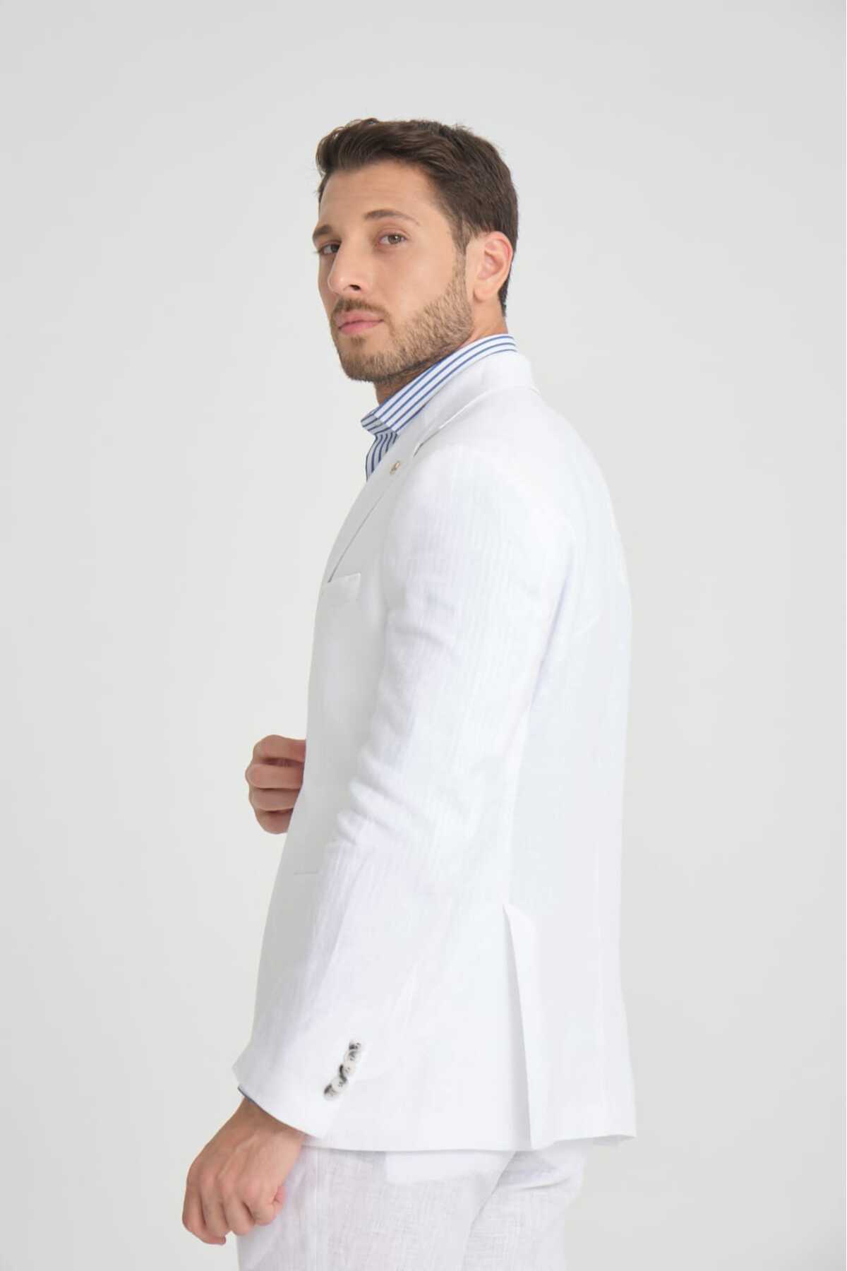 Ted Davıd-Linen Blended Suit 5