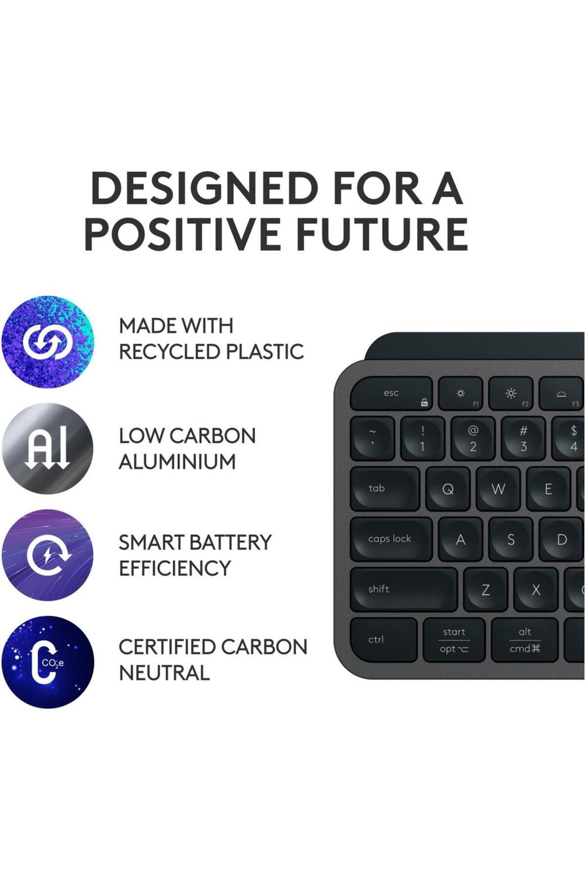 logitech-Tastatura wireless Logitech MX Keys S, Iluminare, Palmrest, 2.4GHz&Bluetooth,USB-C, US INTL layout 8