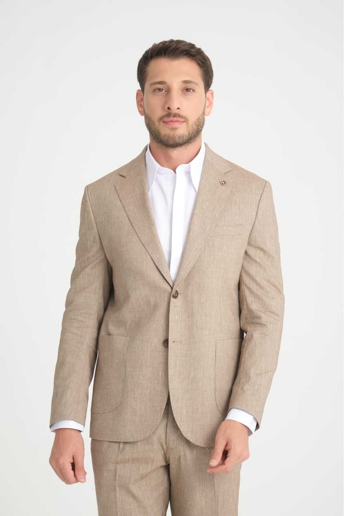 Ted Davıd-Linen Blended Suit 4
