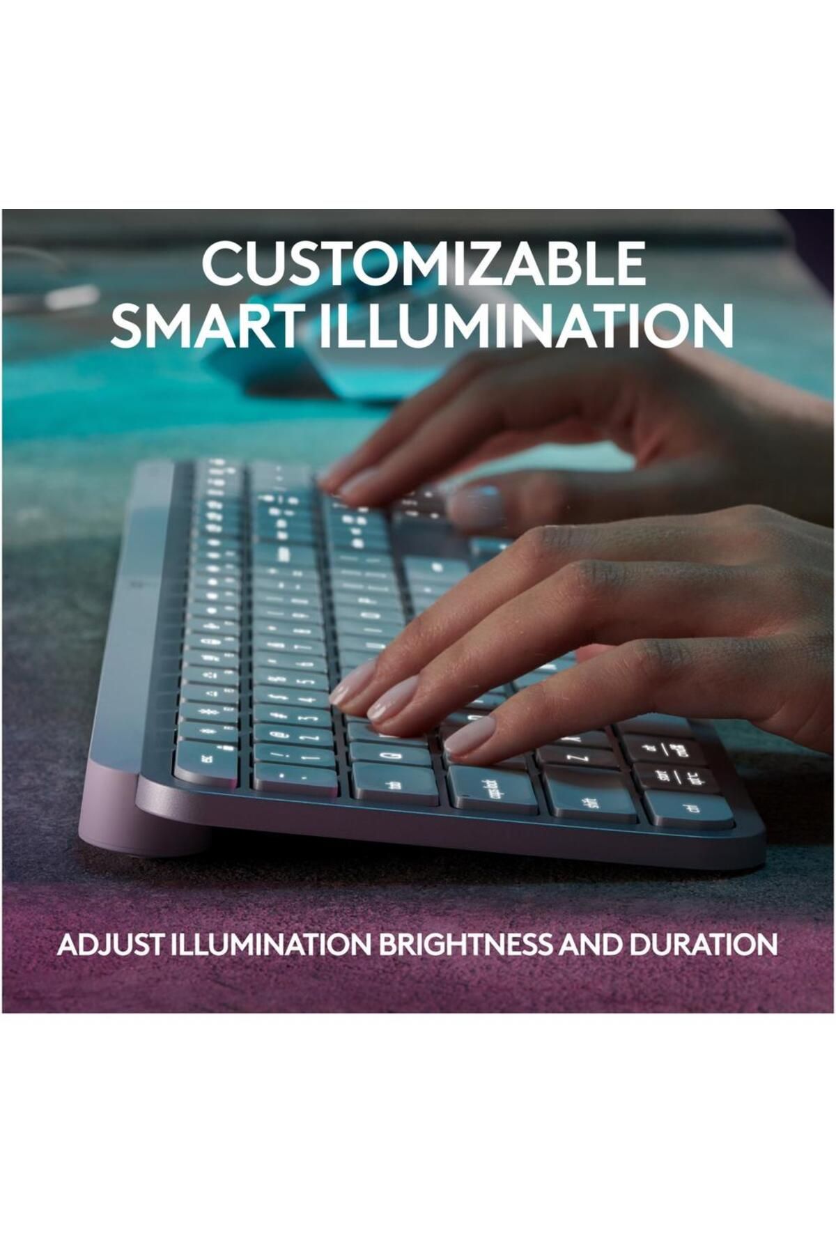 logitech-Tastatura wireless Logitech MX Keys S, Iluminare, 2.4GHz&Bluetooth,USB-C, US INTL layout (Gri) 6