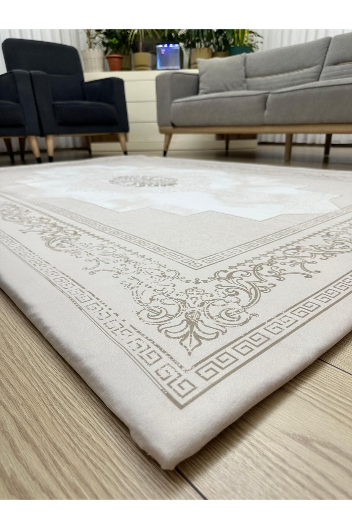 ALLGELSİN-Elastic Micro Fleece Carpet Cover 4m2 160X230 or 6m2 200X300 Four or Six Meters Square Carpet Cover 5