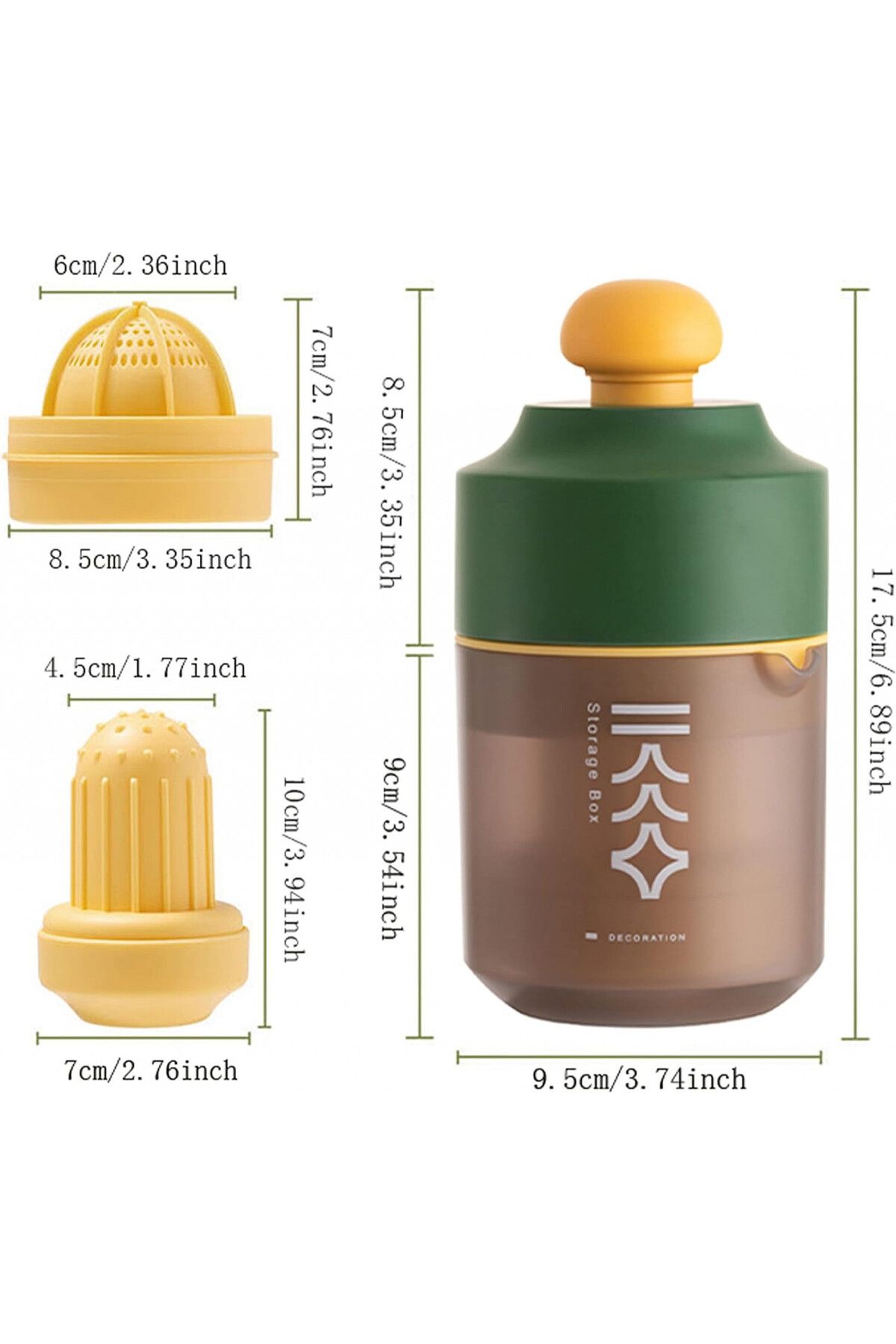 Zanni-Storcător manual de fructe Podospecial, polipropilenă, multicolor, 17,5 x 9,5 cm, 400 ml 3
