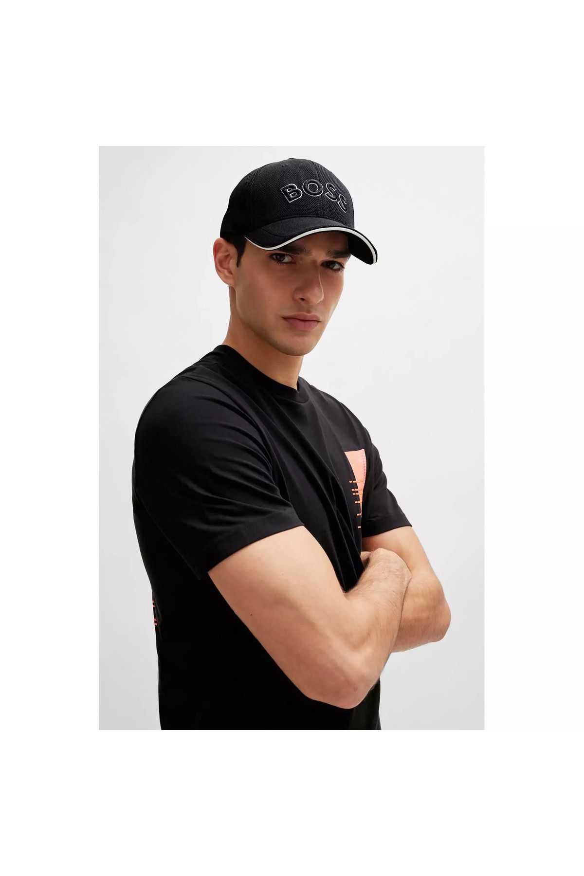 کلاه ورزشی مردانه رئیس آقایان کتبی قابل تنظیم PIKE FABRIC مشکی SPORT HAT 50492737 001 BOSS