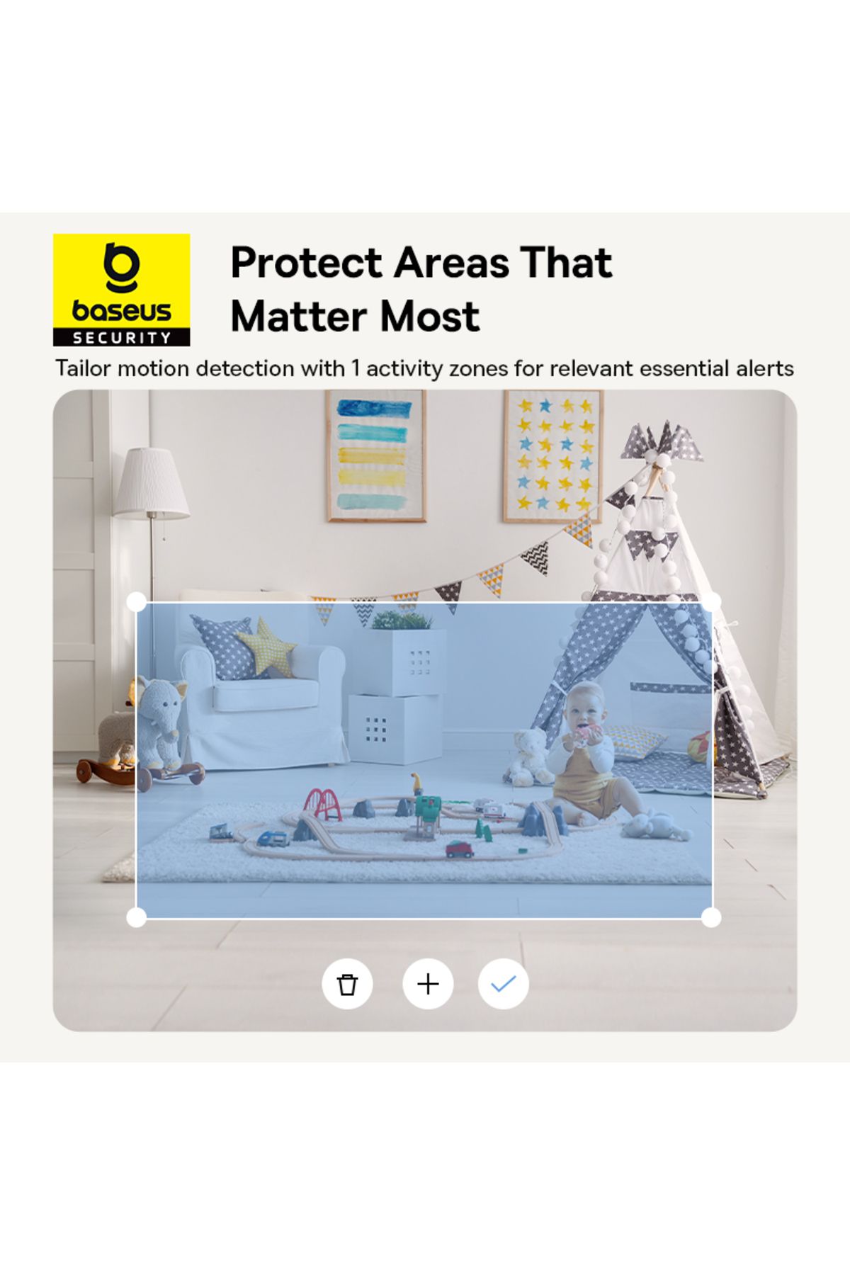 Baseus-Security P1 Indoor 3K Wi-Fi Camera, AI Detection, 360 Pan, Night Vision 7