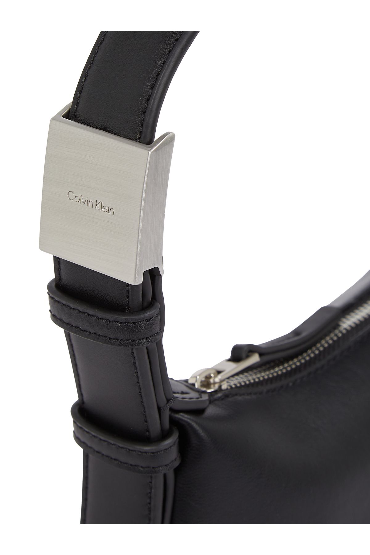 Calvin Klein-Calvin Klein Black Hardware Handle Mini Crossover Bag 5