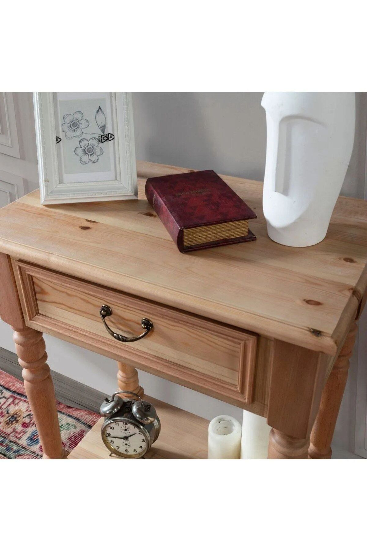 Noow Juke Dresuar | Torna Ayaklı Masif Kayın | 72x55x35 cm | Doğal Renk | Hemel Yağlı Koruma | NOOW HOME