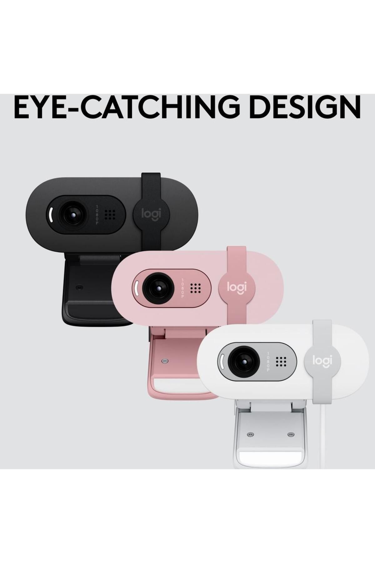 logitech-Camera Web Logitech Brio 100, Full HD, Roz 8