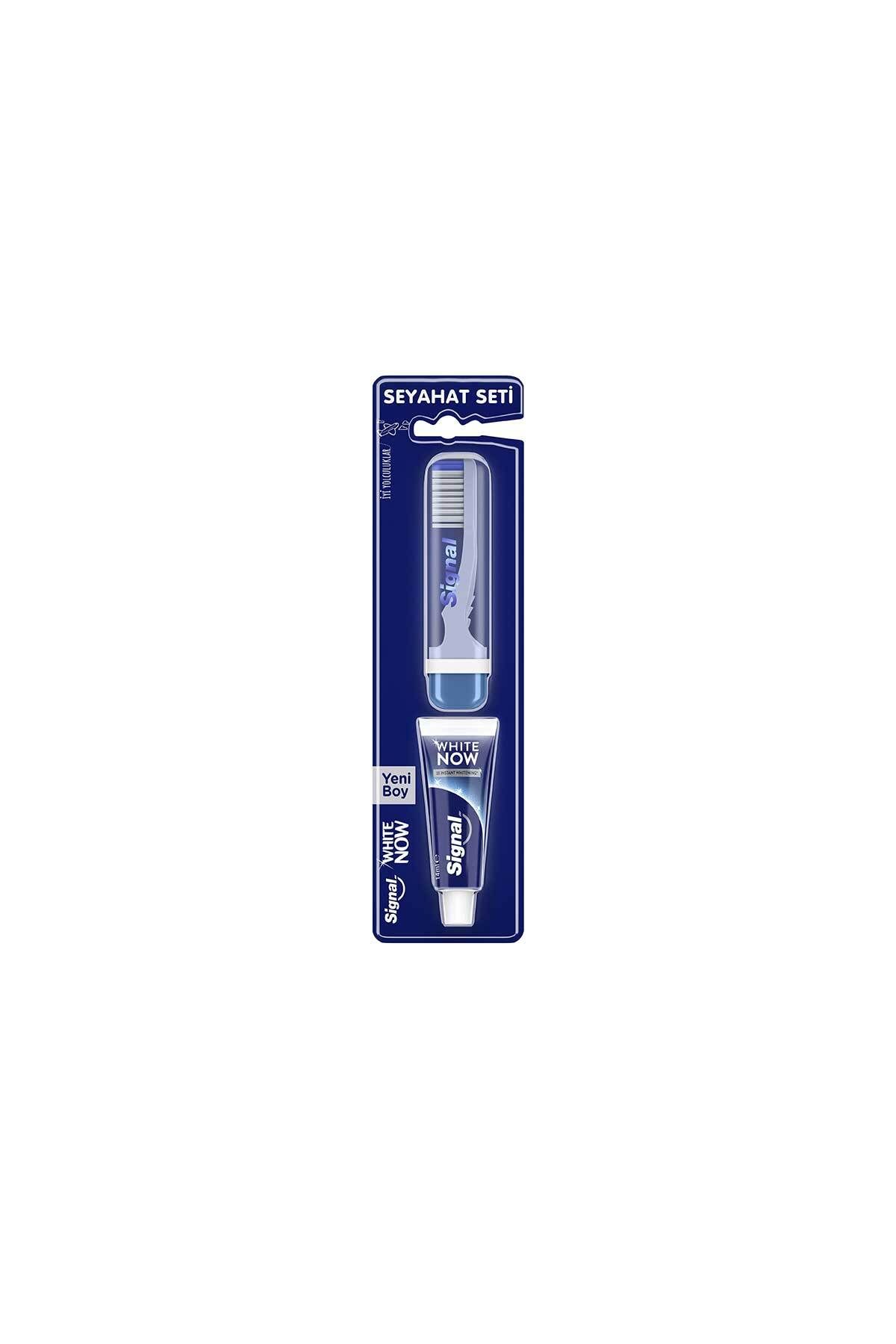 Signal-White Now Toothpaste 14 ml + Toothbrush Travel Set 2