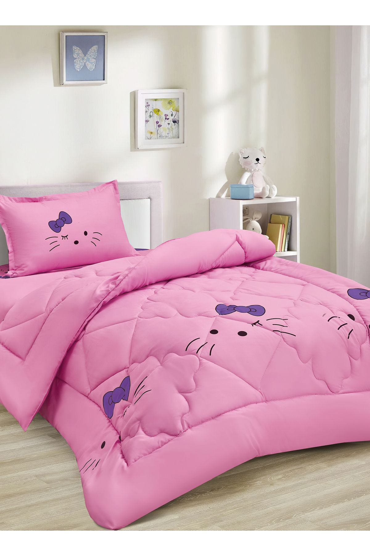 Generic-3 Piece Single Crib Bedding Set, Lightweight Comforter, Suitable for All Seasons G5 3