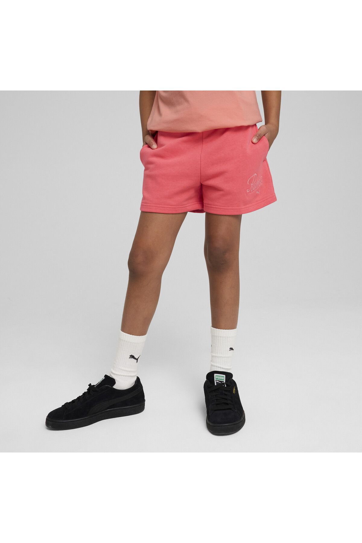 Puma-Essentials Script Shorts 4