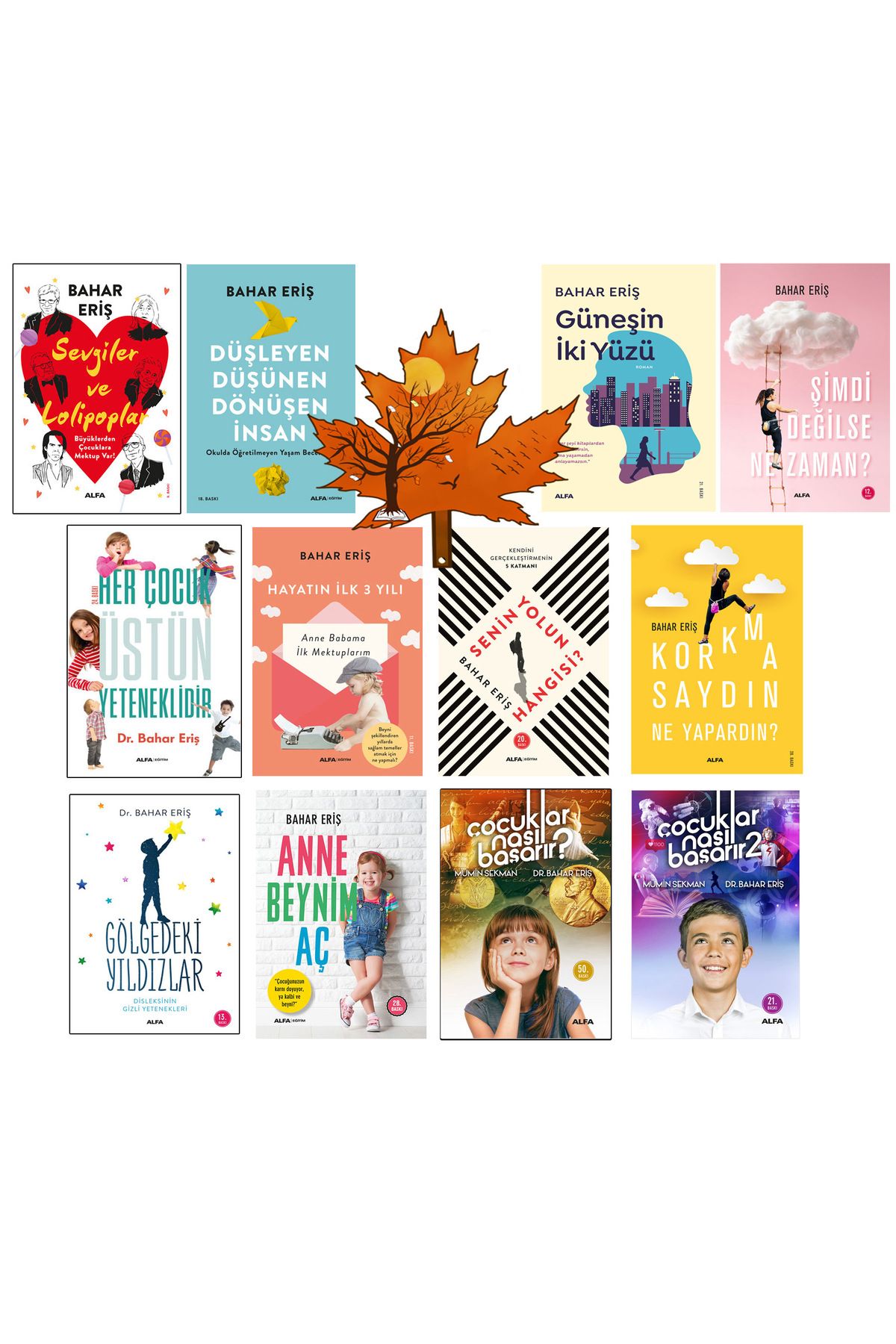 Alfa Yayınları Bahar eriş - 12 kitap tüm kitapları - sevgiler ve lolipoplar - güneşin iki yüzü - anne beynim aç