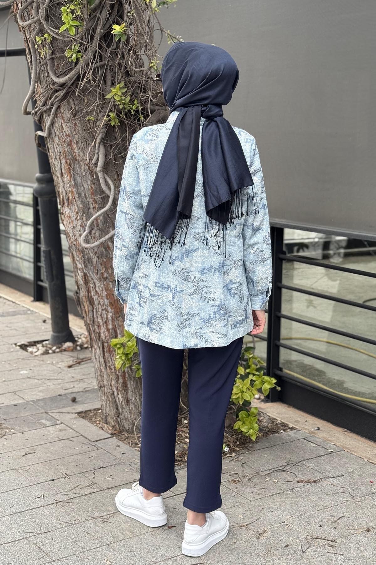 FUAT GÜRSEN-Sequin Sequin Embroidered Drawstring Cap 4