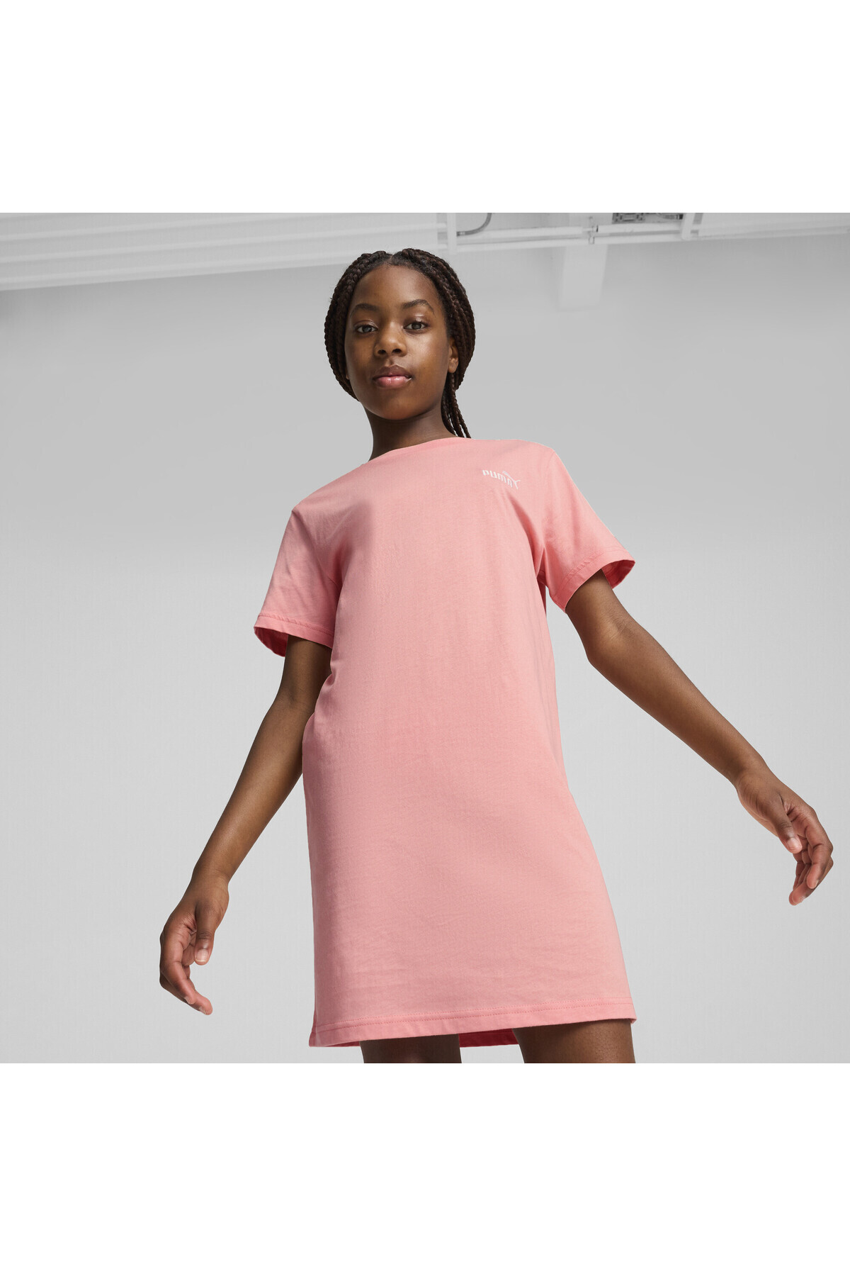 Puma-Essentials Μικρό Νο. 1 λογότυπο Νεανικό κοντομάνικο φόρεμα 4