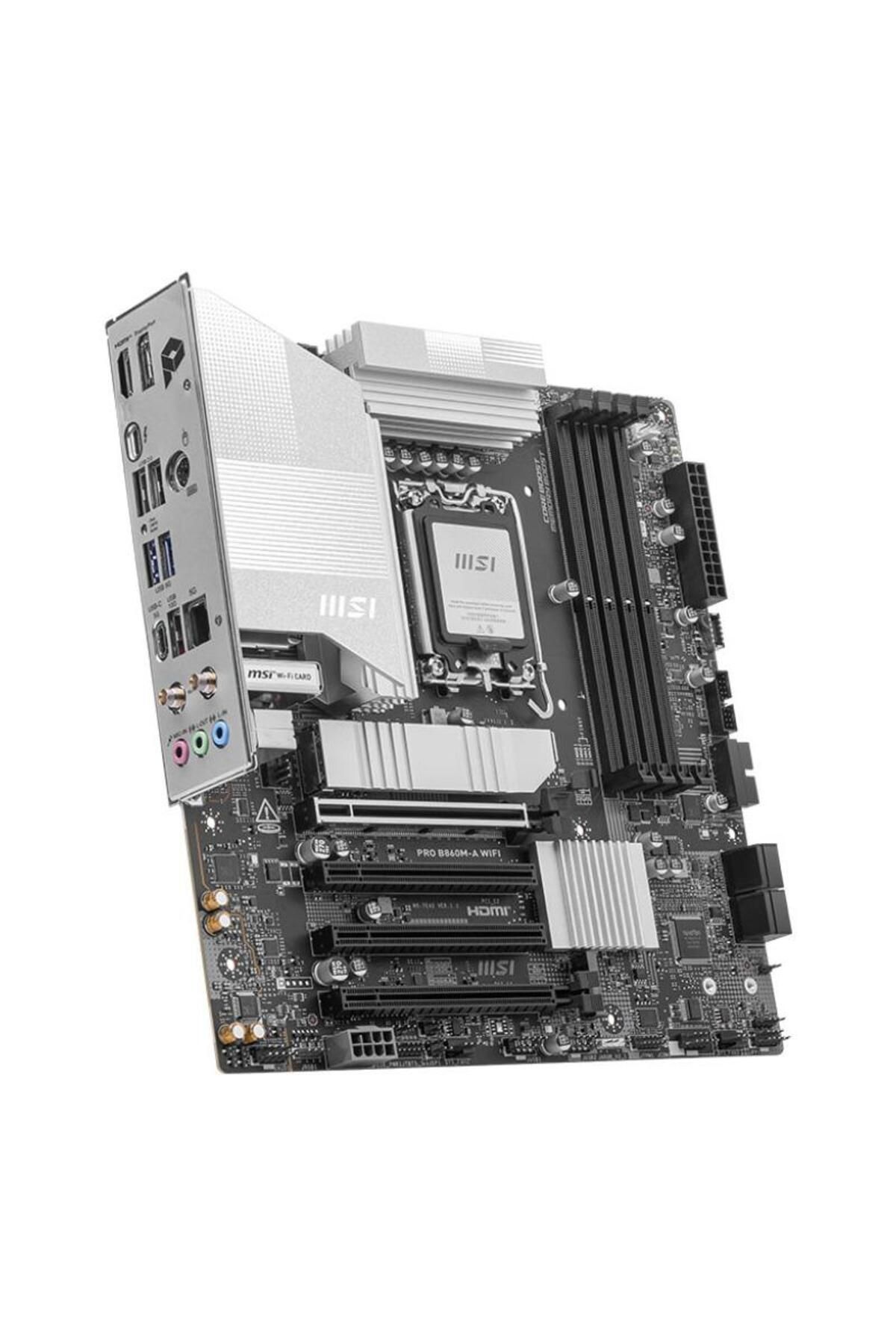 MSI-Placa de baza MSI PRO B860M-A WIFI, Intel B860, LGA 1851, DDR5, mATX 3